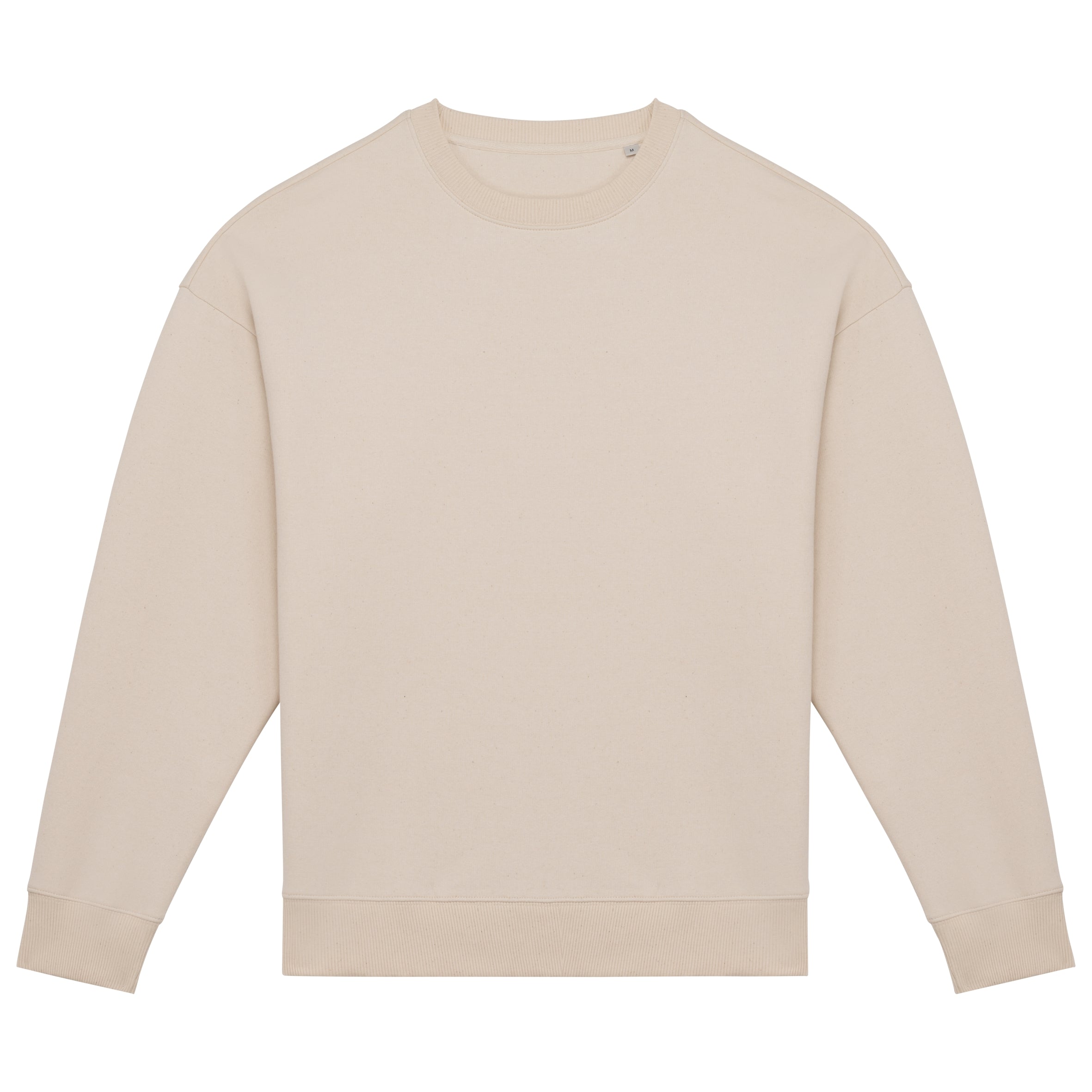 Ecologische oversized uniseks sweater met ronde hals