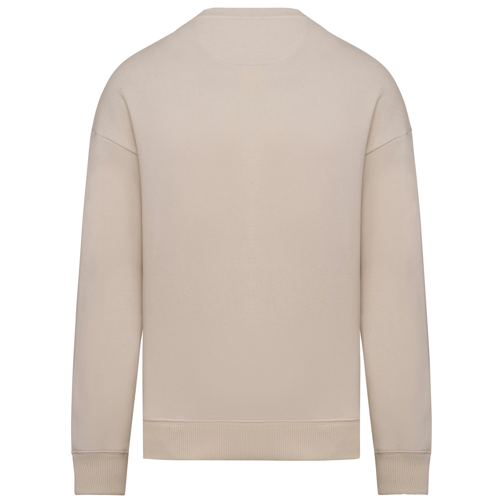 Ecologische oversized uniseks sweater met ronde hals