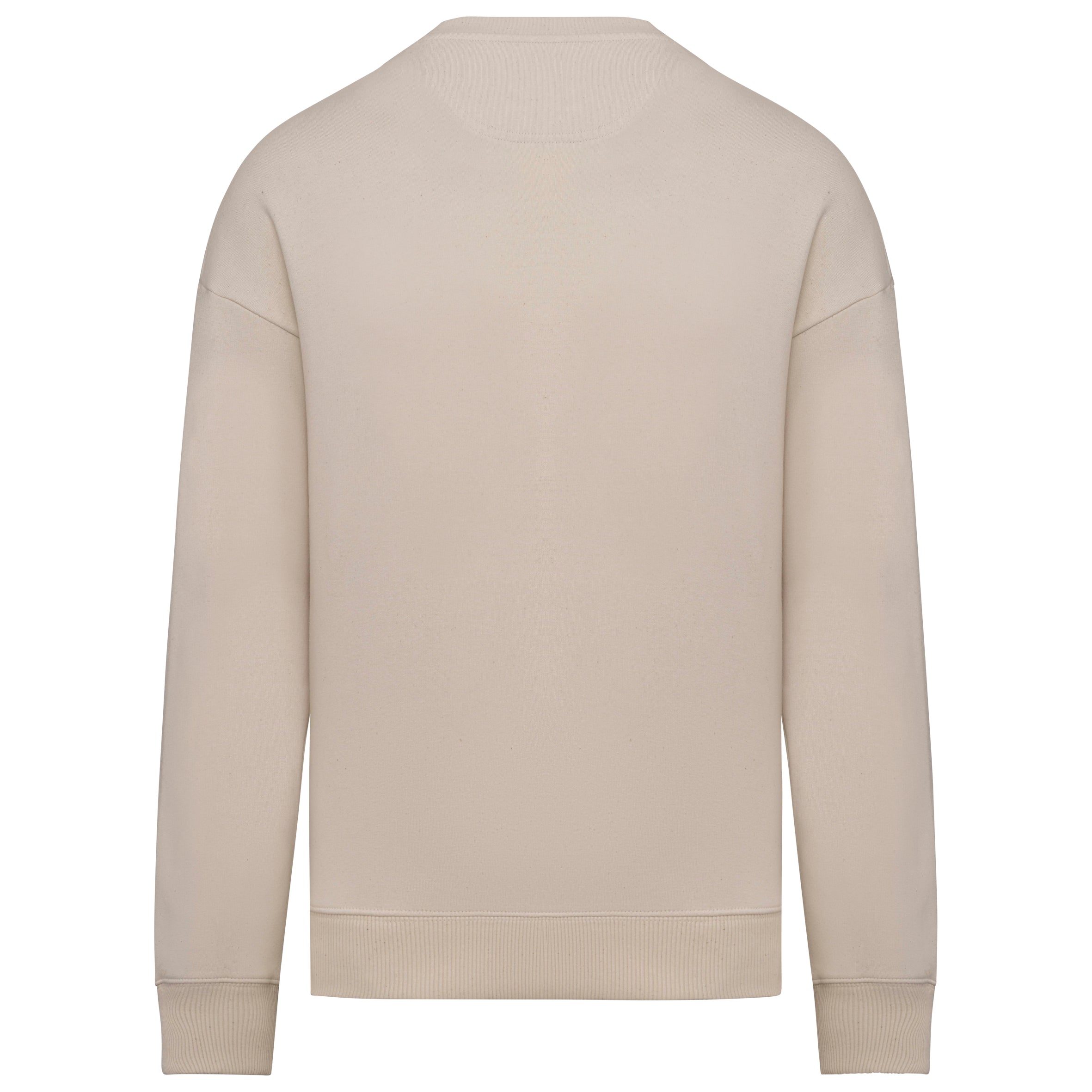 Ecologische oversized uniseks sweater met ronde hals