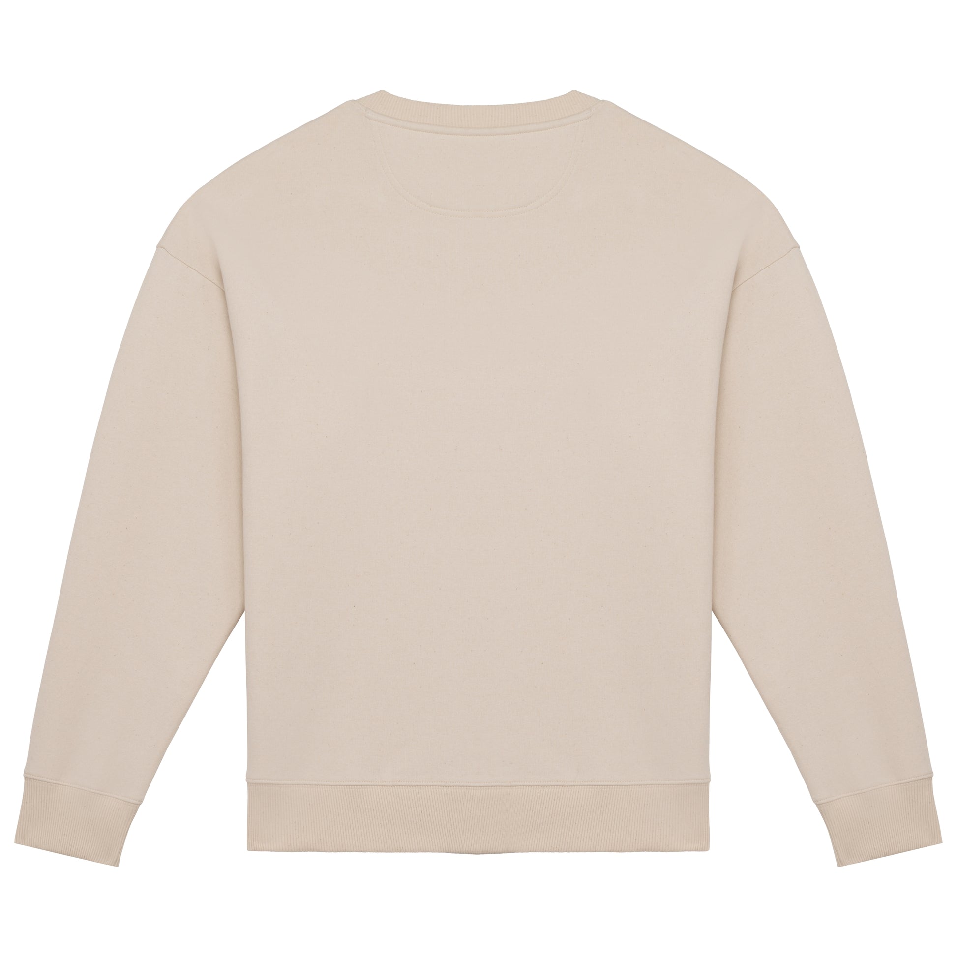 Ecologische oversized uniseks sweater met ronde hals