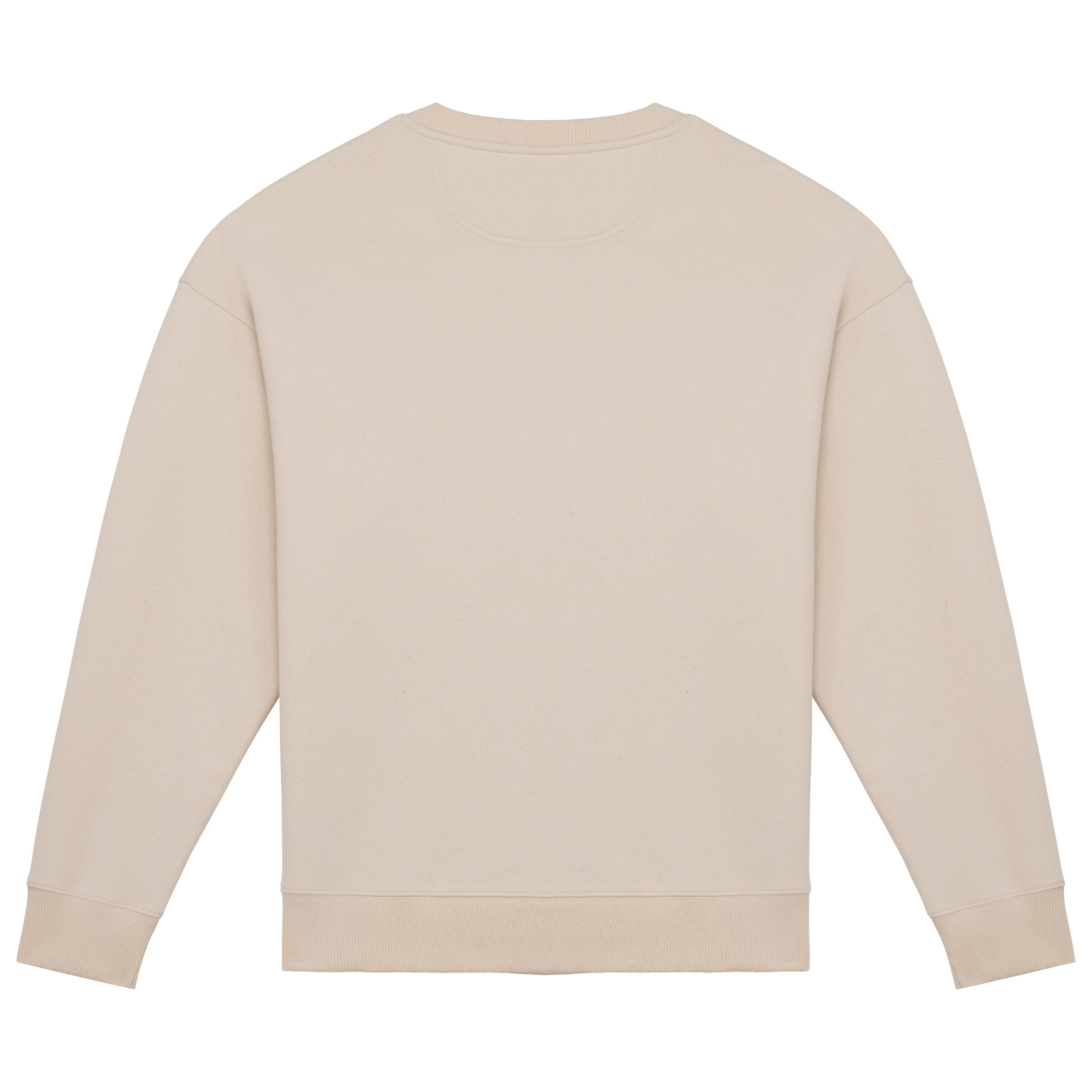 Ecologische oversized uniseks sweater met ronde hals