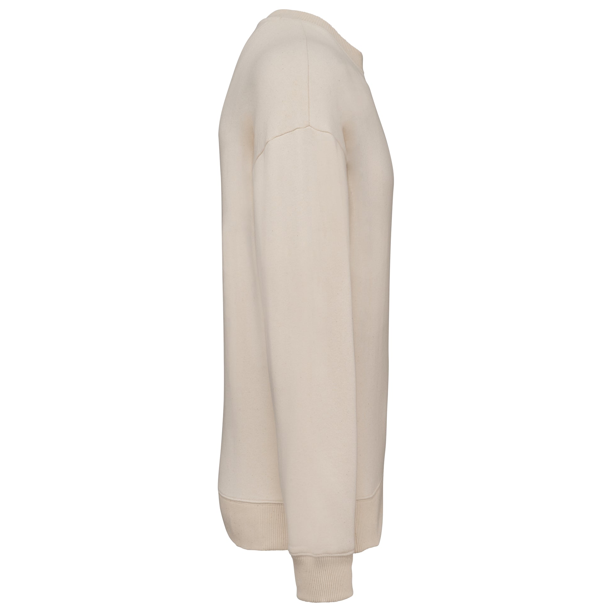 Ecologische oversized uniseks sweater met ronde hals