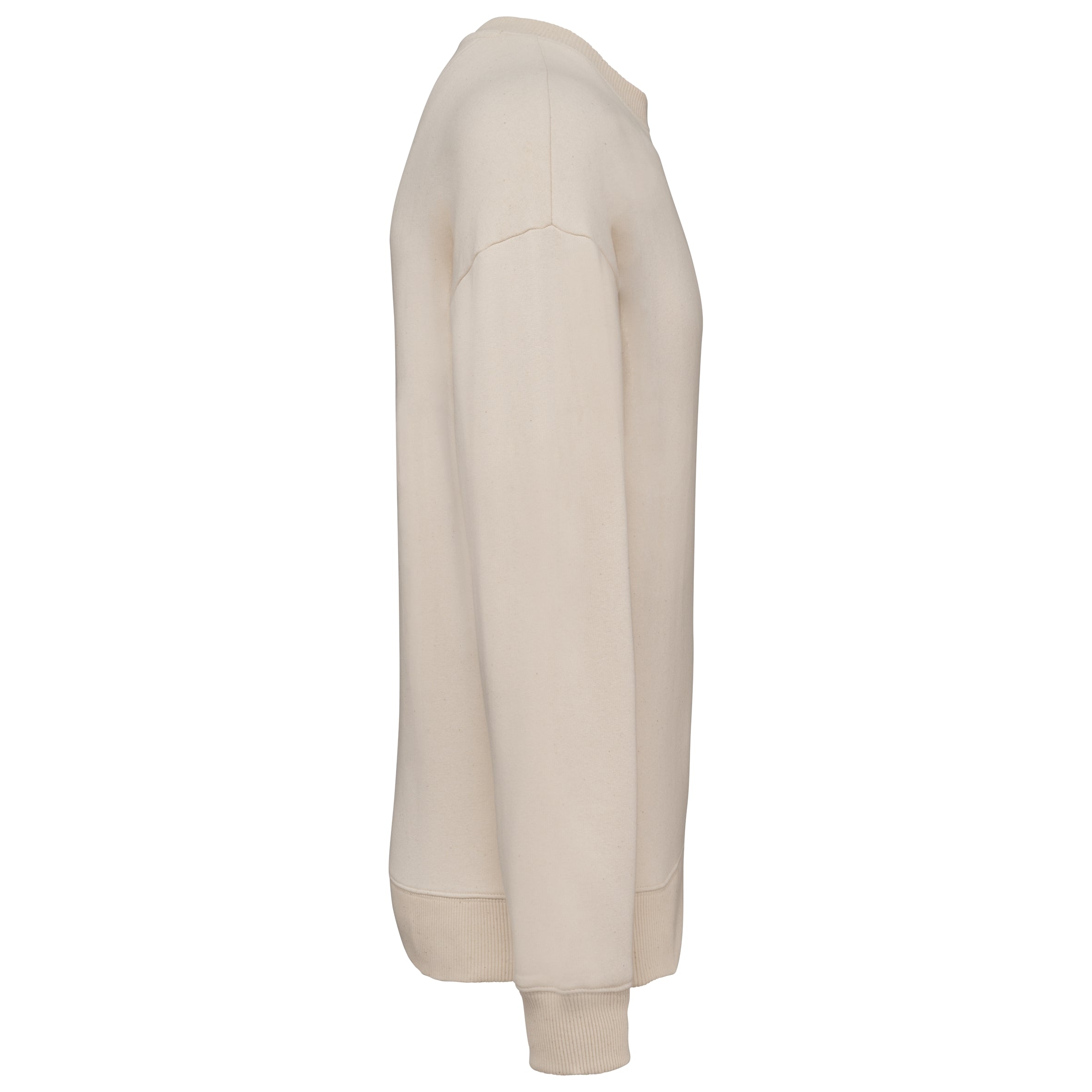 Ecologische oversized uniseks sweater met ronde hals