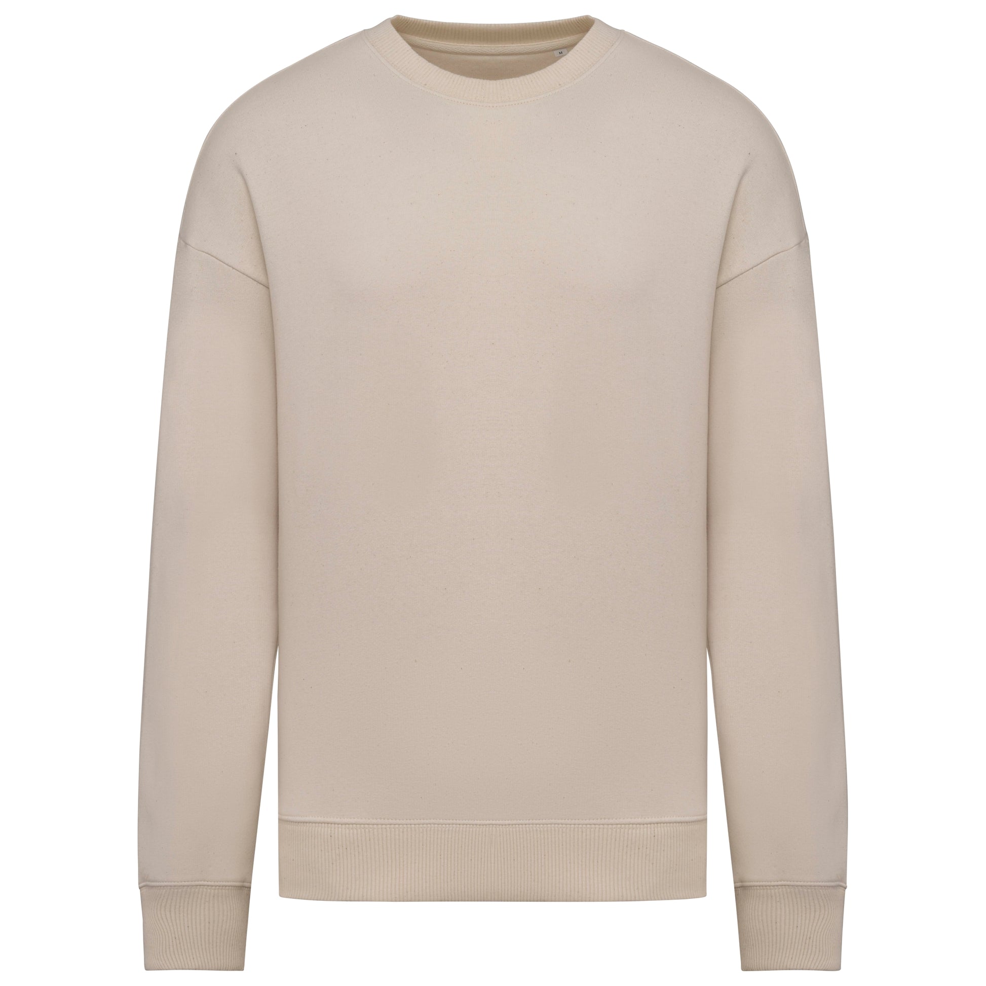 Ecologische oversized uniseks sweater met ronde hals