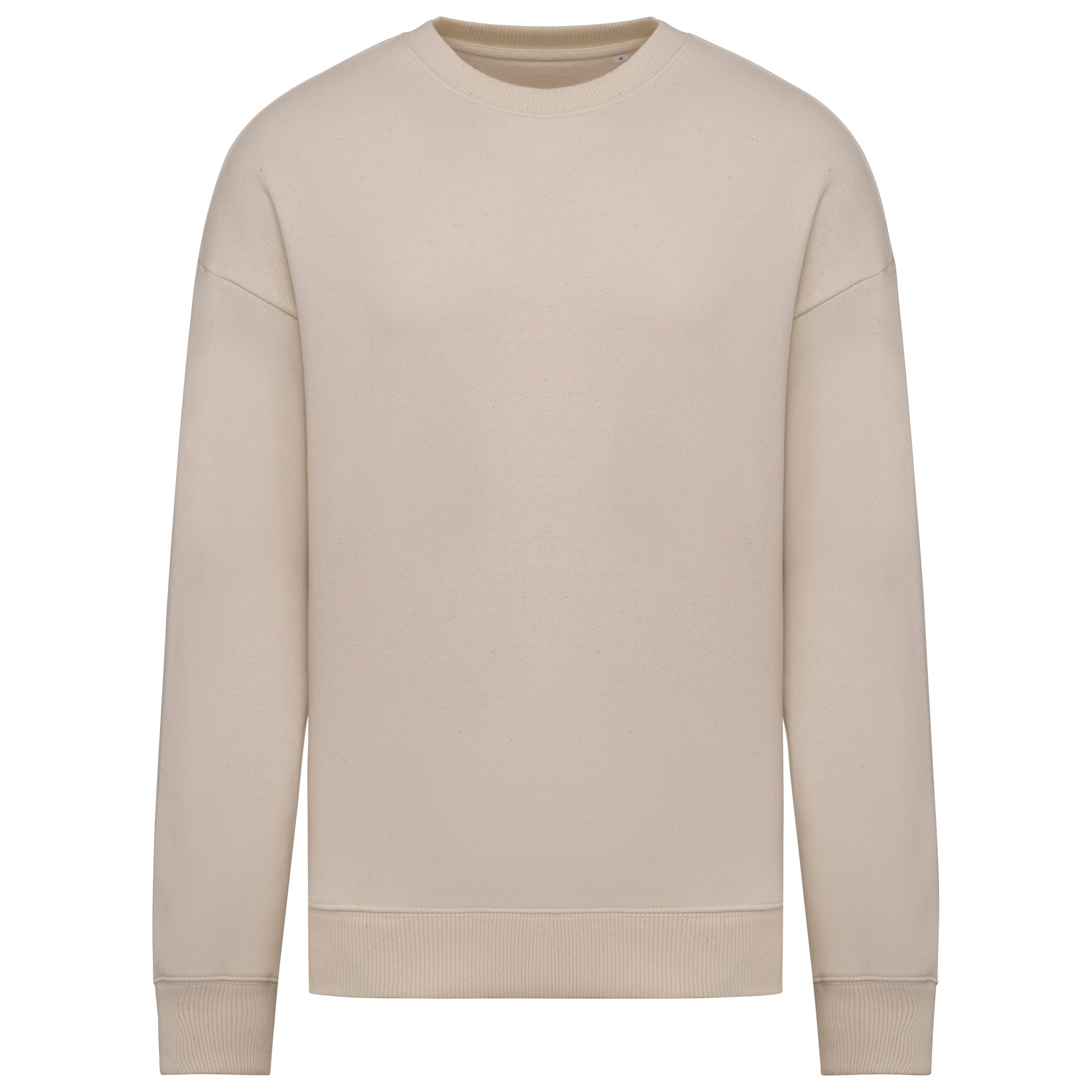 Ecologische oversized uniseks sweater met ronde hals