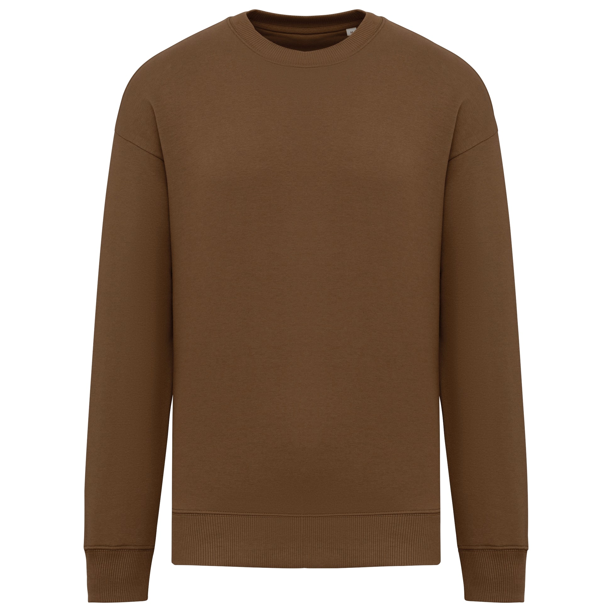 Ecologische oversized uniseks sweater met ronde hals