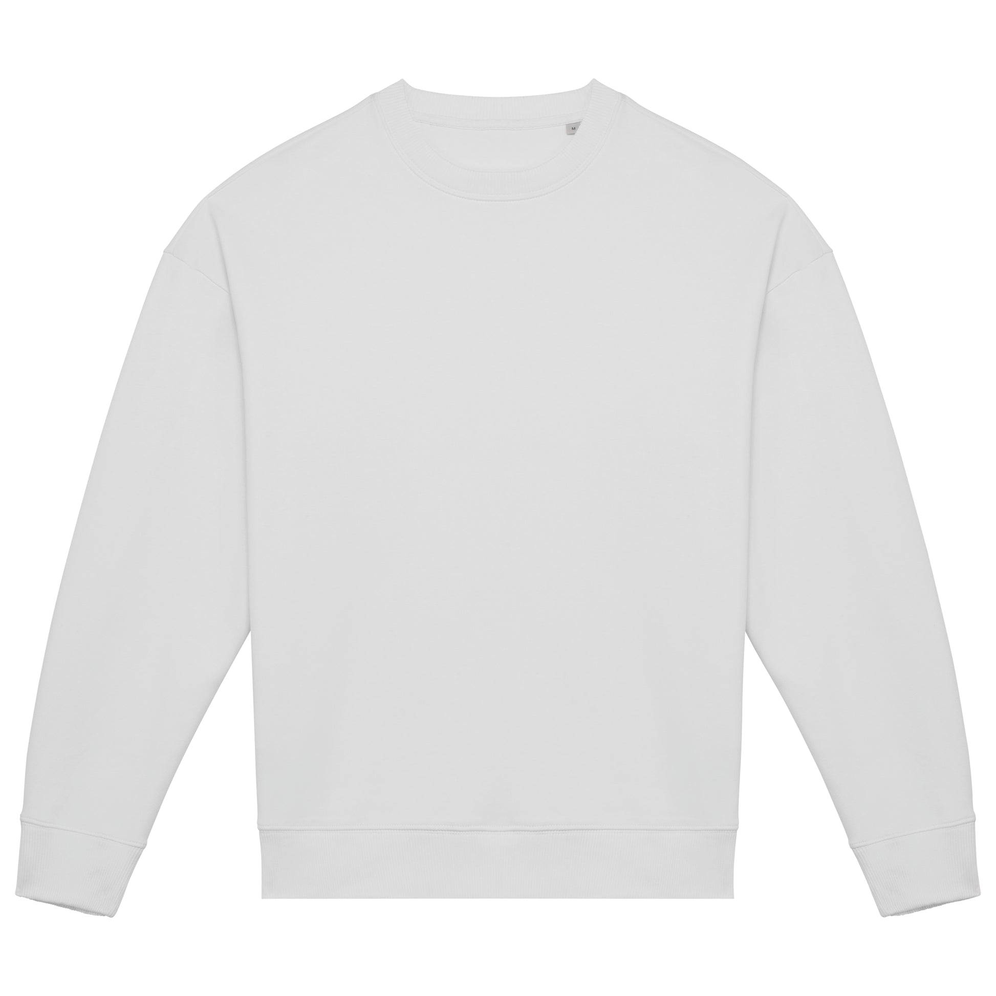 Ecologische oversized uniseks sweater met ronde hals