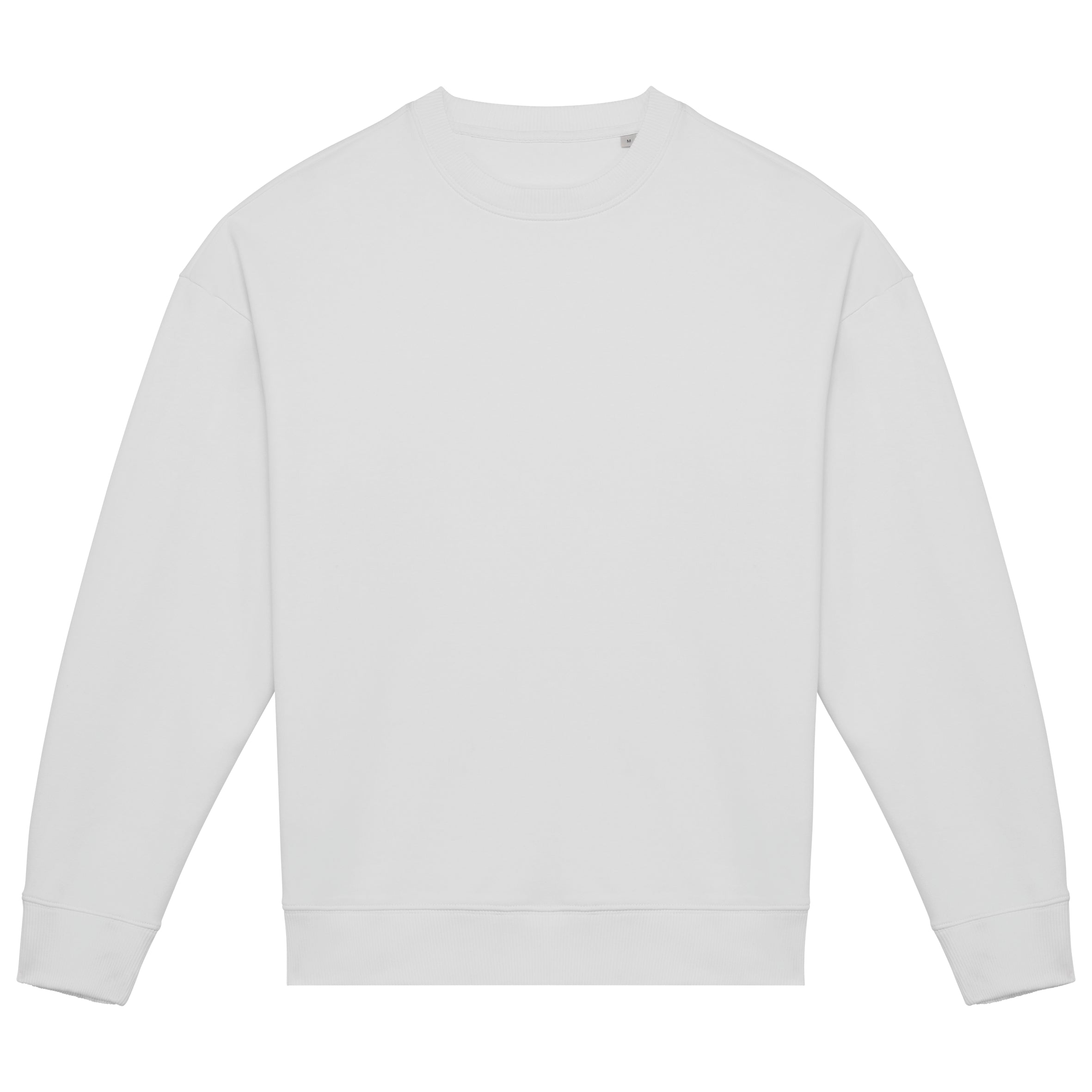 Ecologische oversized uniseks sweater met ronde hals