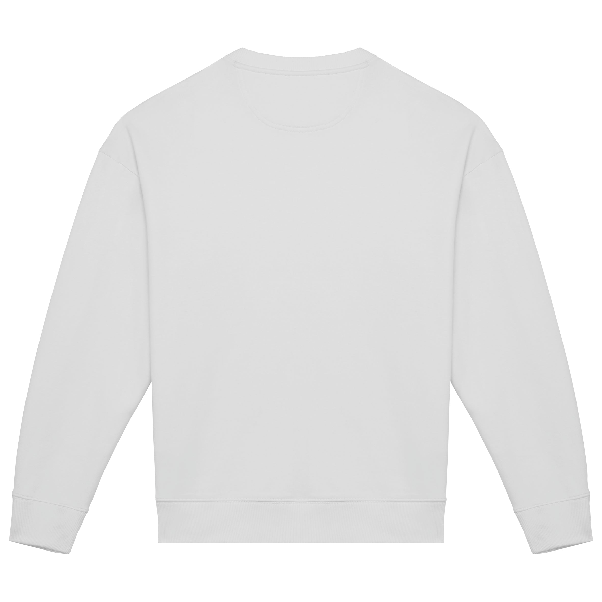 Ecologische oversized uniseks sweater met ronde hals