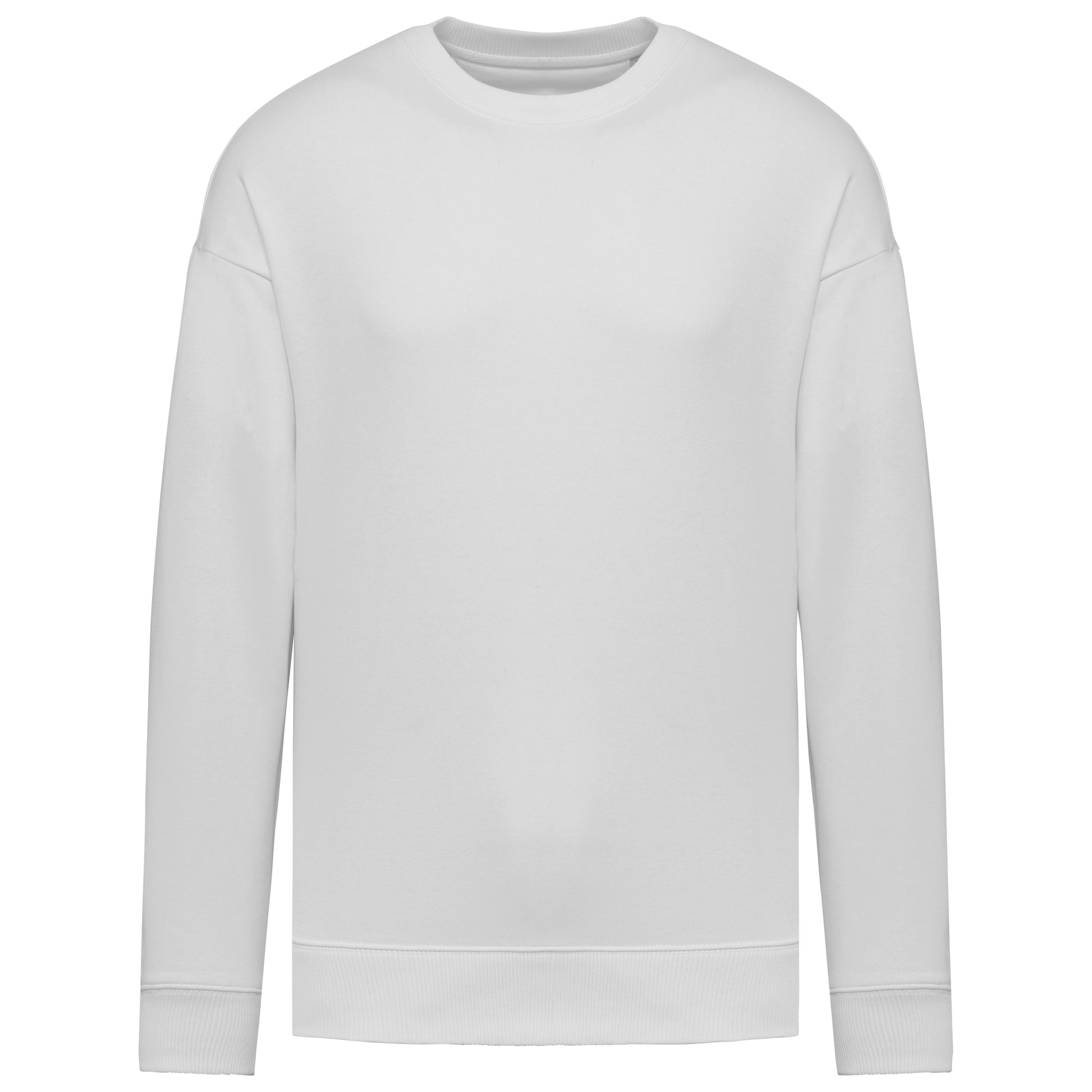 Ecologische oversized uniseks sweater met ronde hals