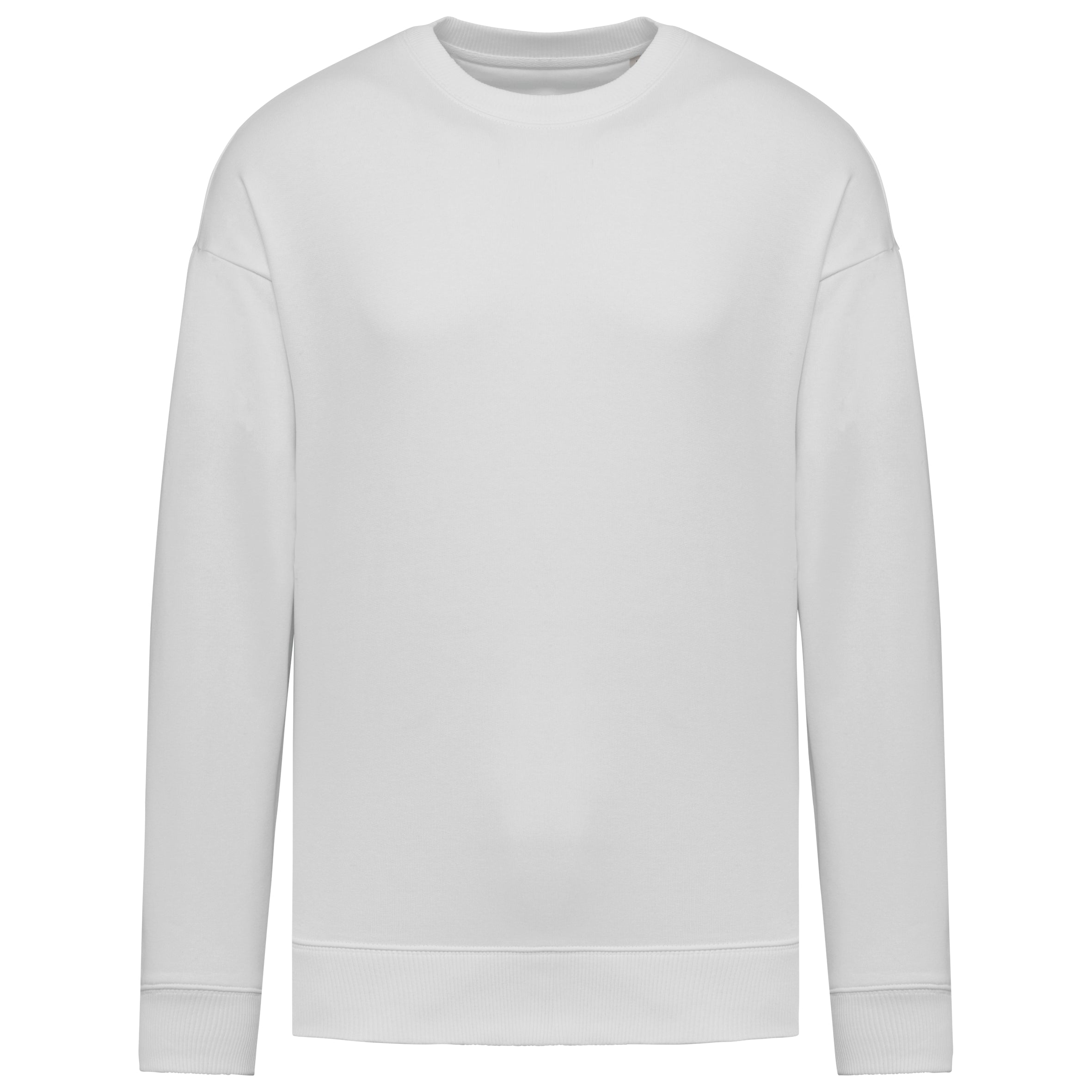 Ecologische oversized uniseks sweater met ronde hals