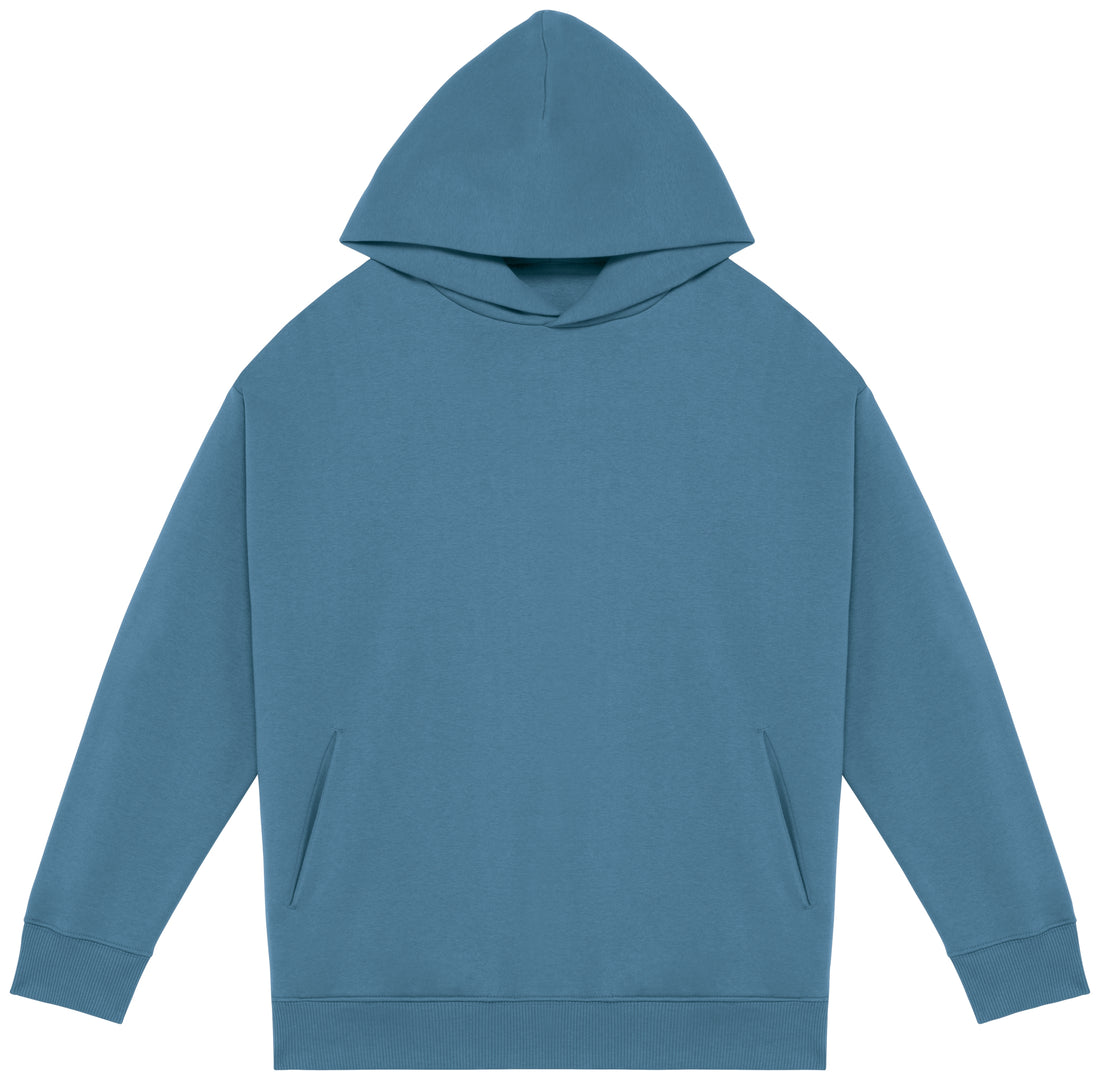 Ecologische uniseks oversized sweater met capuchon