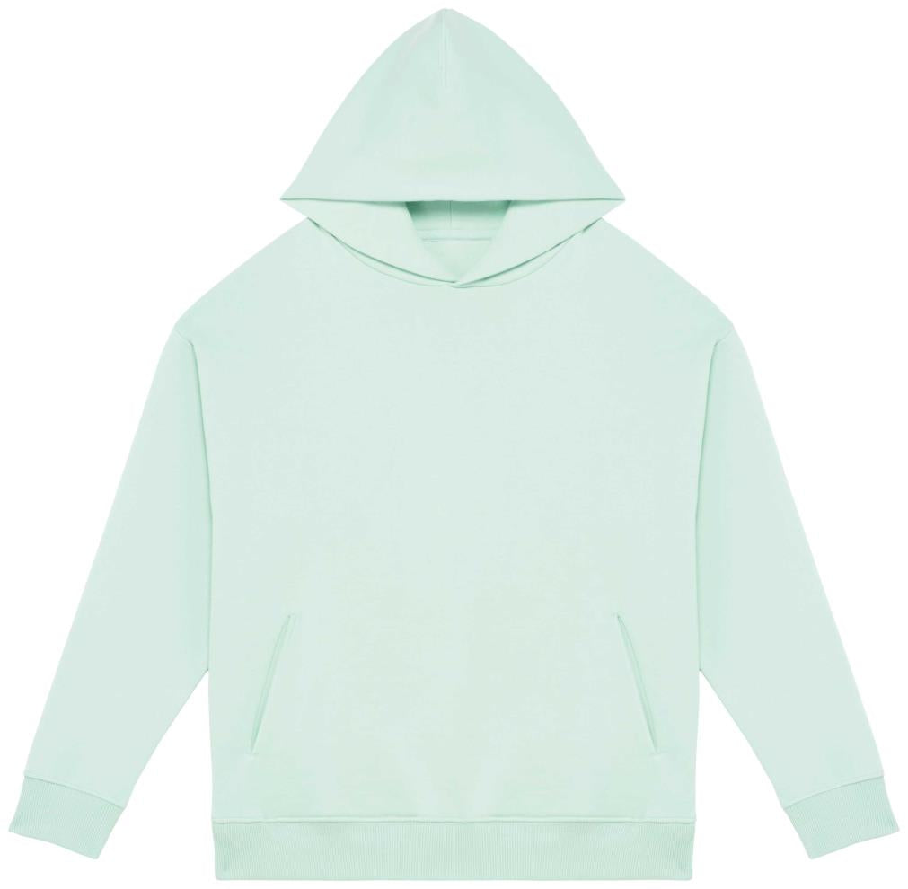 Ecologische uniseks oversized sweater met capuchon