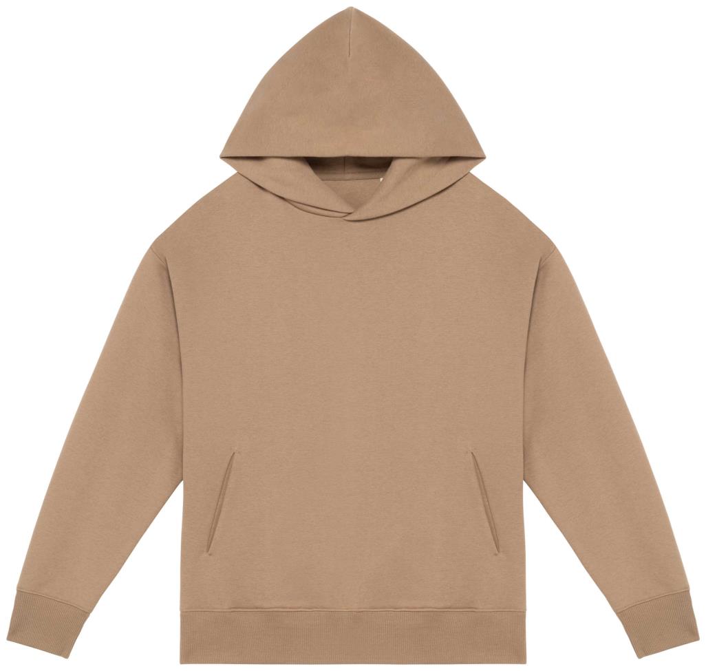 Ecologische uniseks oversized sweater met capuchon