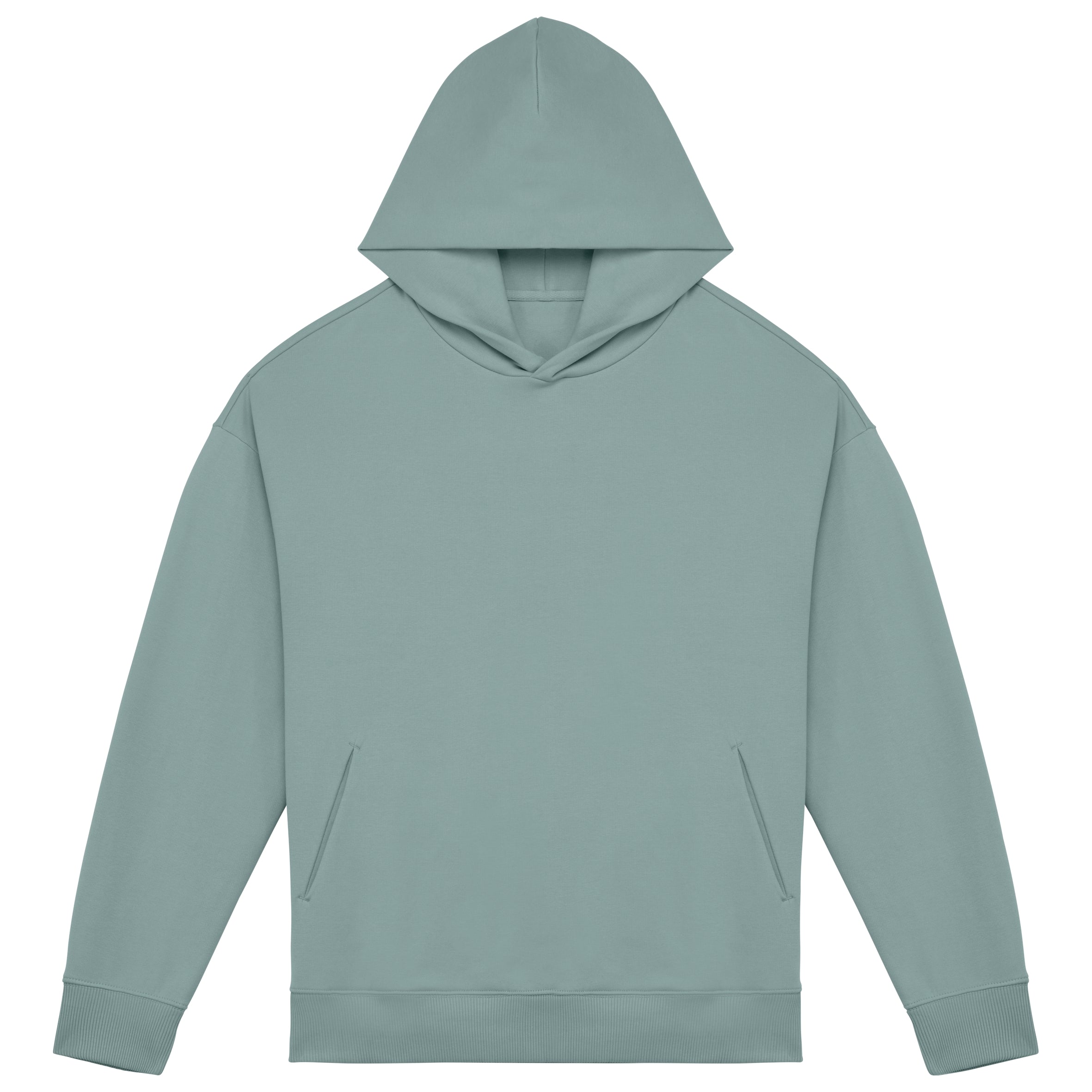 Ecologische uniseks oversized sweater met capuchon