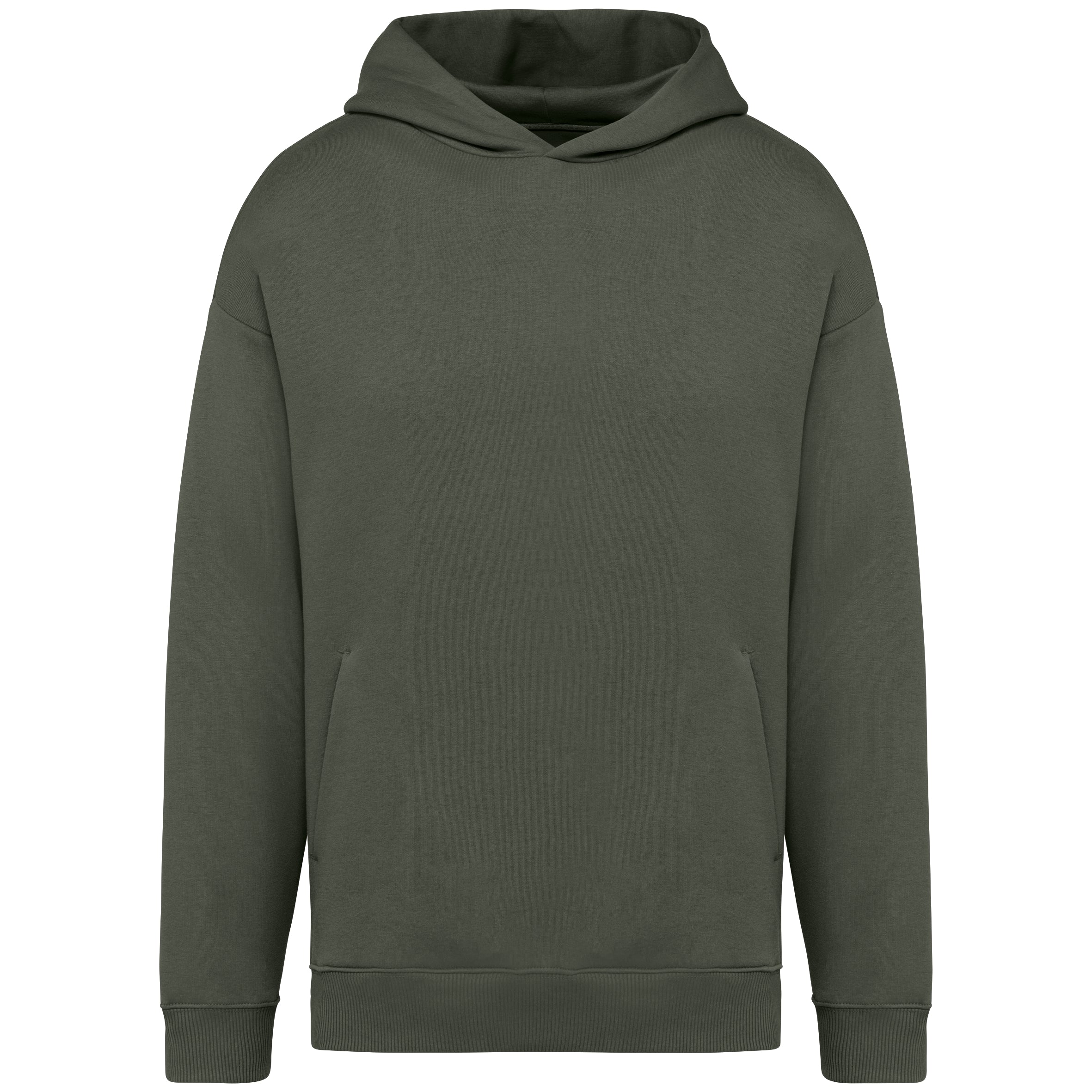 Ecologische uniseks oversized sweater met capuchon
