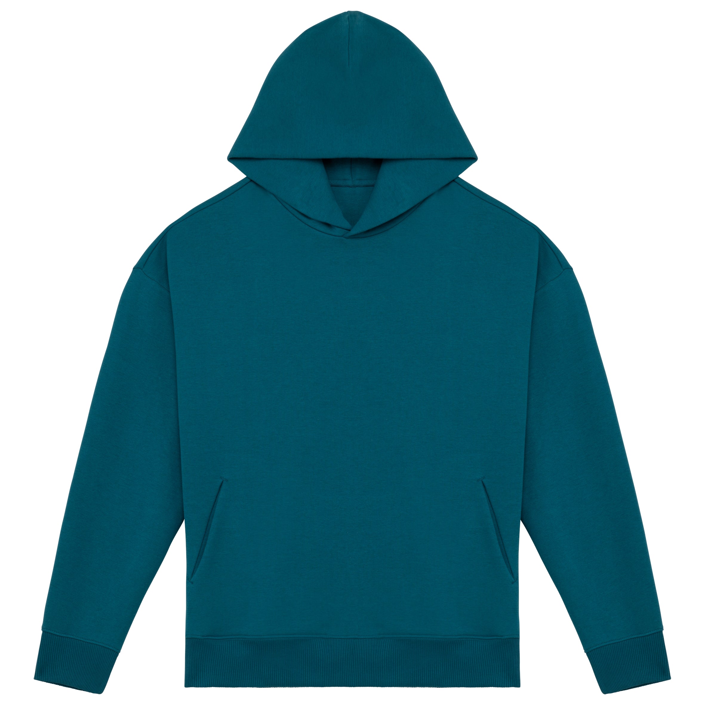 Ecologische uniseks oversized sweater met capuchon