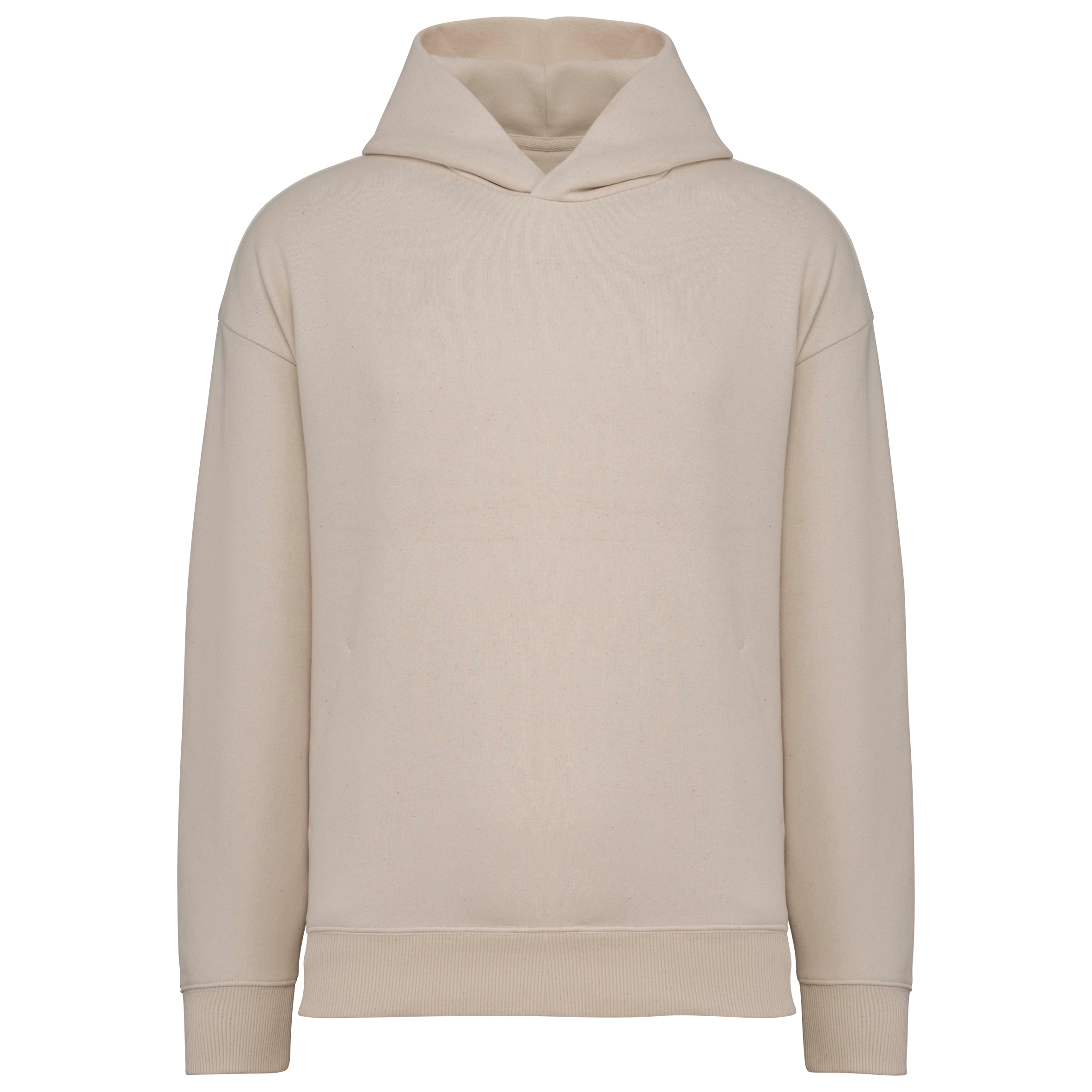 Ecologische uniseks oversized sweater met capuchon