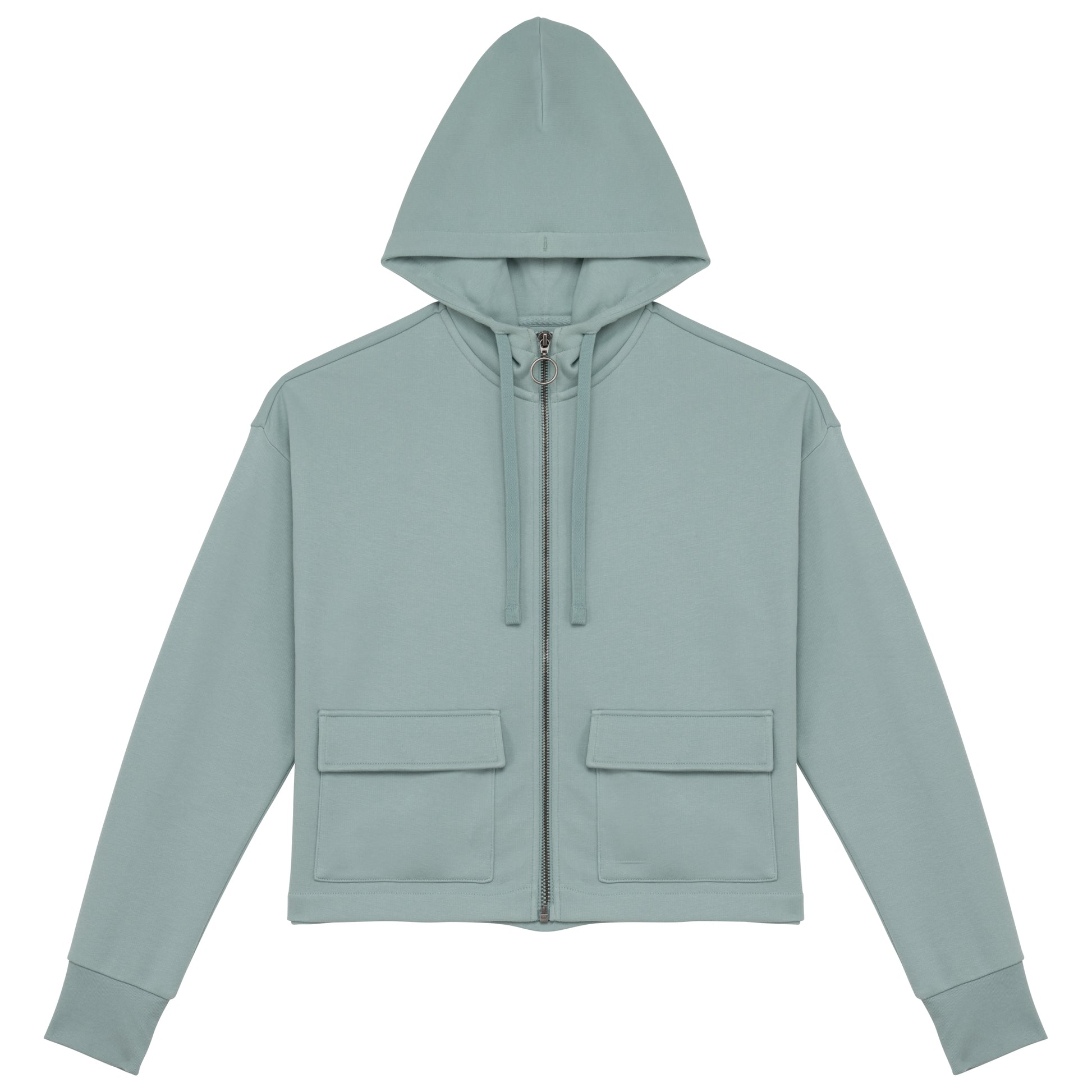 Ecologische sweatvest met capuchon French Terry