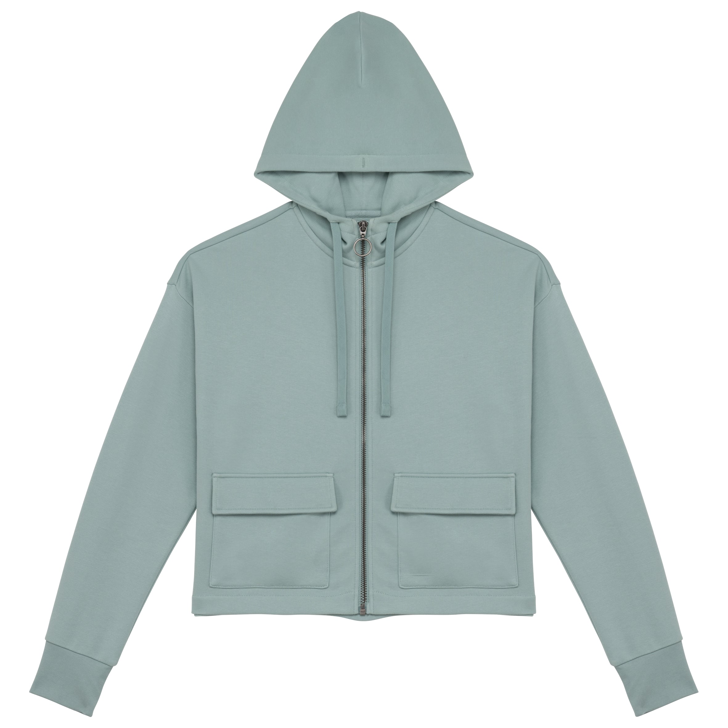 Ecologische sweatvest met capuchon French Terry