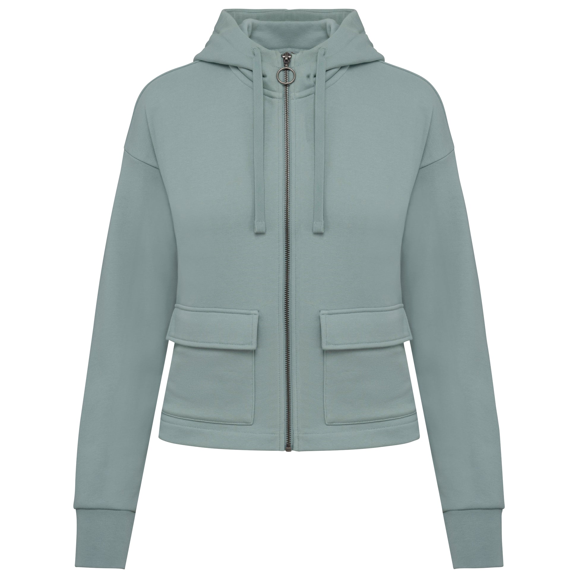 Ecologische sweatvest met capuchon French Terry