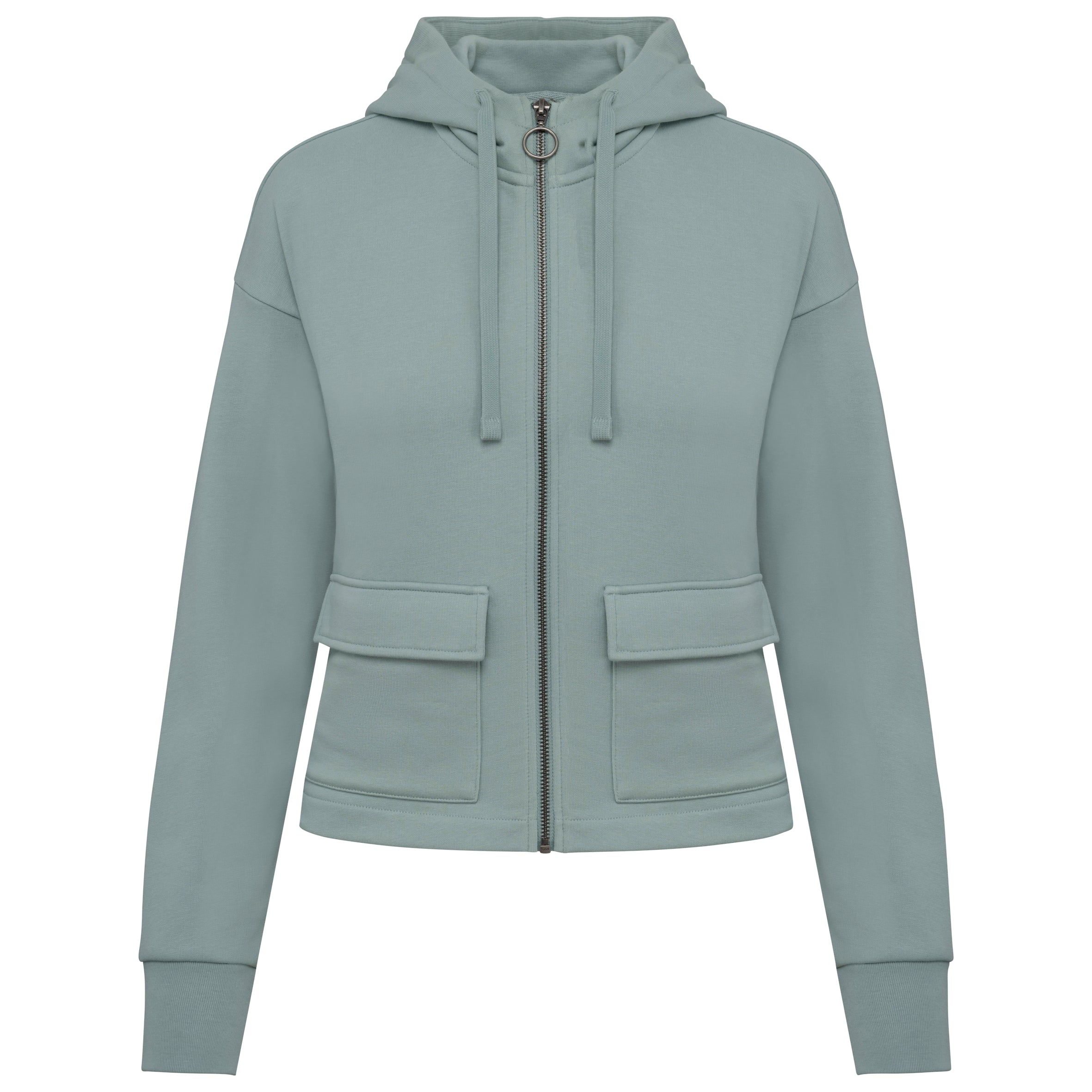 Ecologische sweatvest met capuchon French Terry