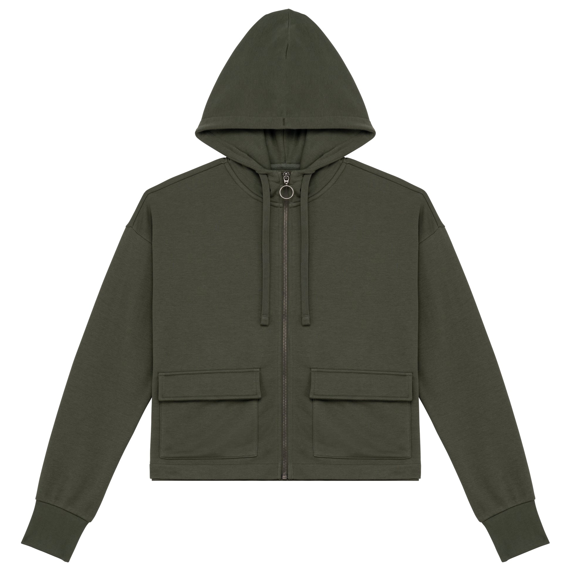 Ecologische sweatvest met capuchon French Terry