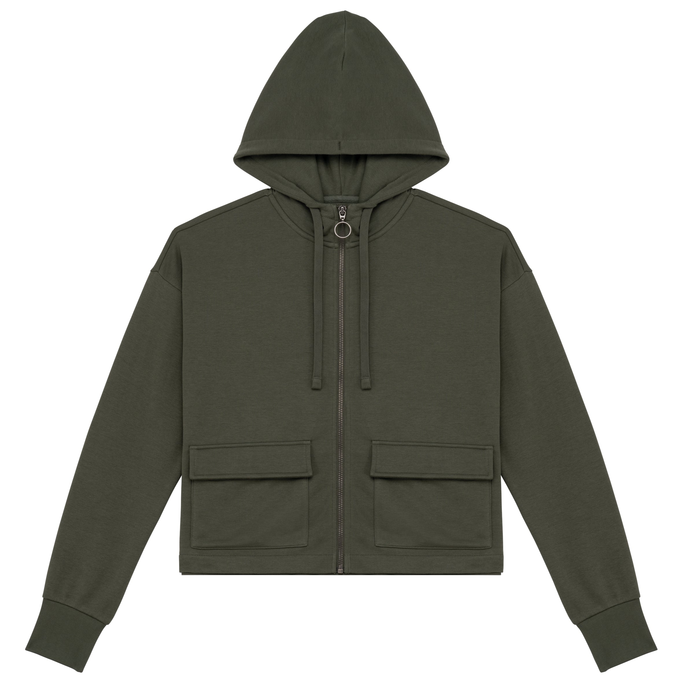 Ecologische sweatvest met capuchon French Terry