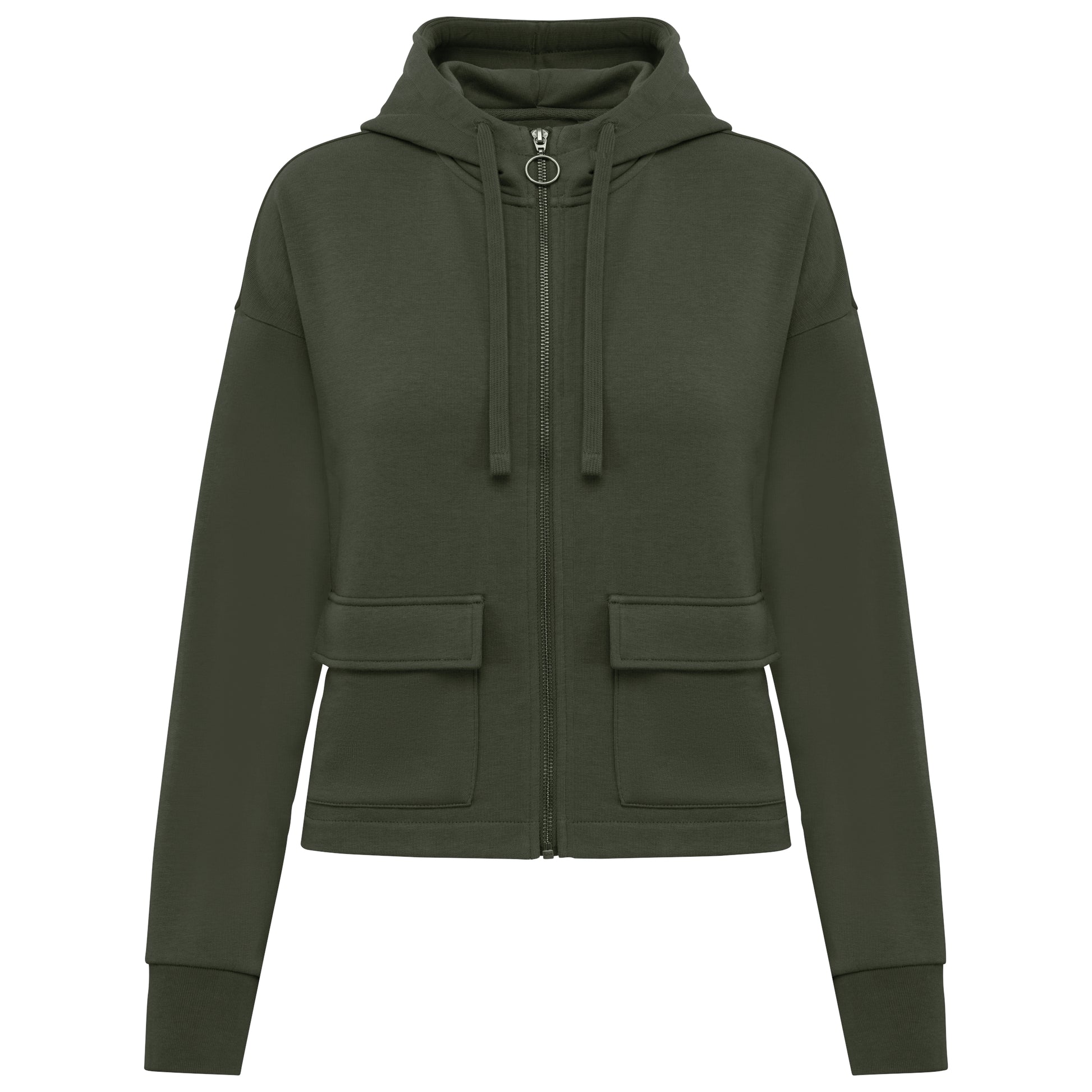 Ecologische sweatvest met capuchon French Terry