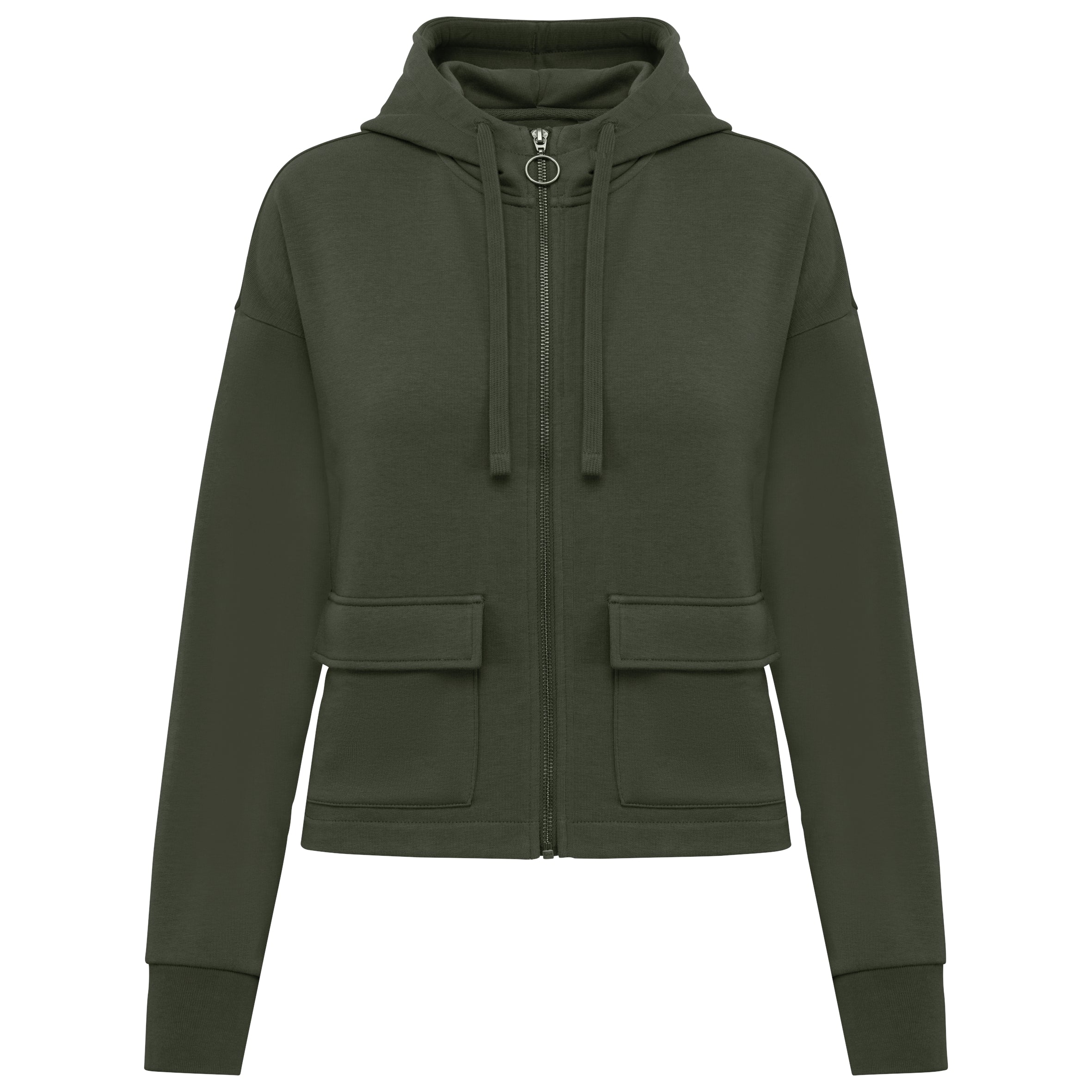Ecologische sweatvest met capuchon French Terry