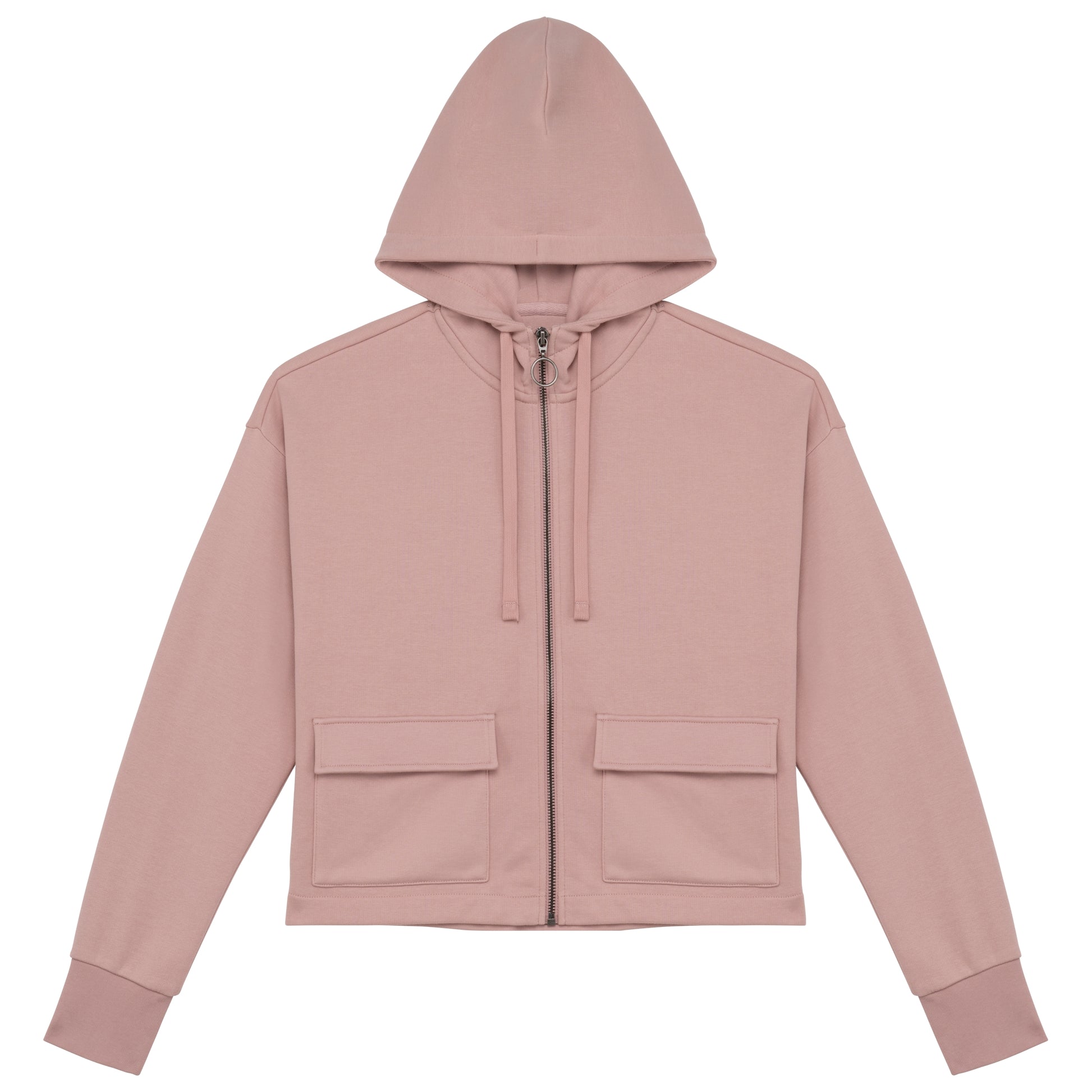 Ecologische sweatvest met capuchon French Terry