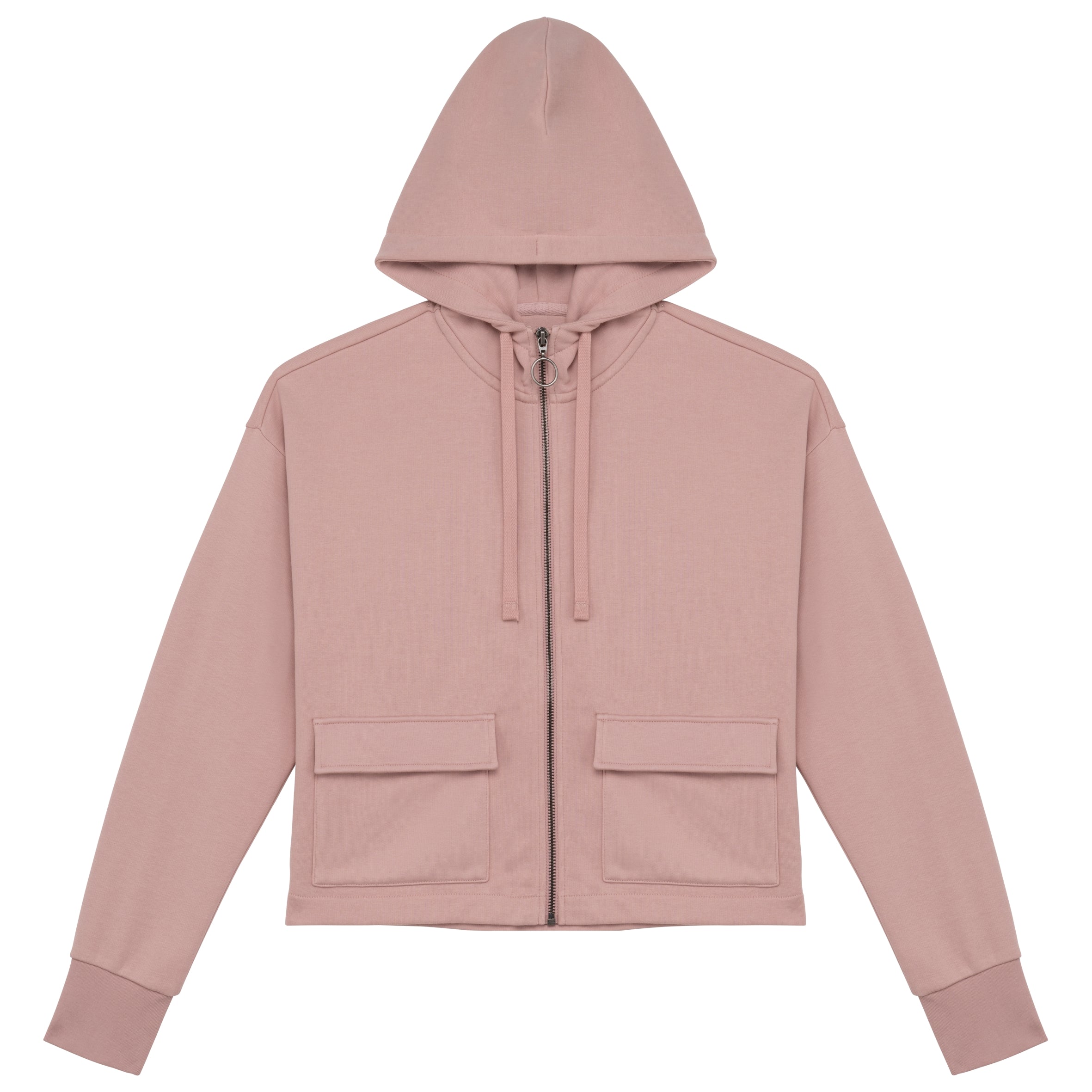 Ecologische sweatvest met capuchon French Terry