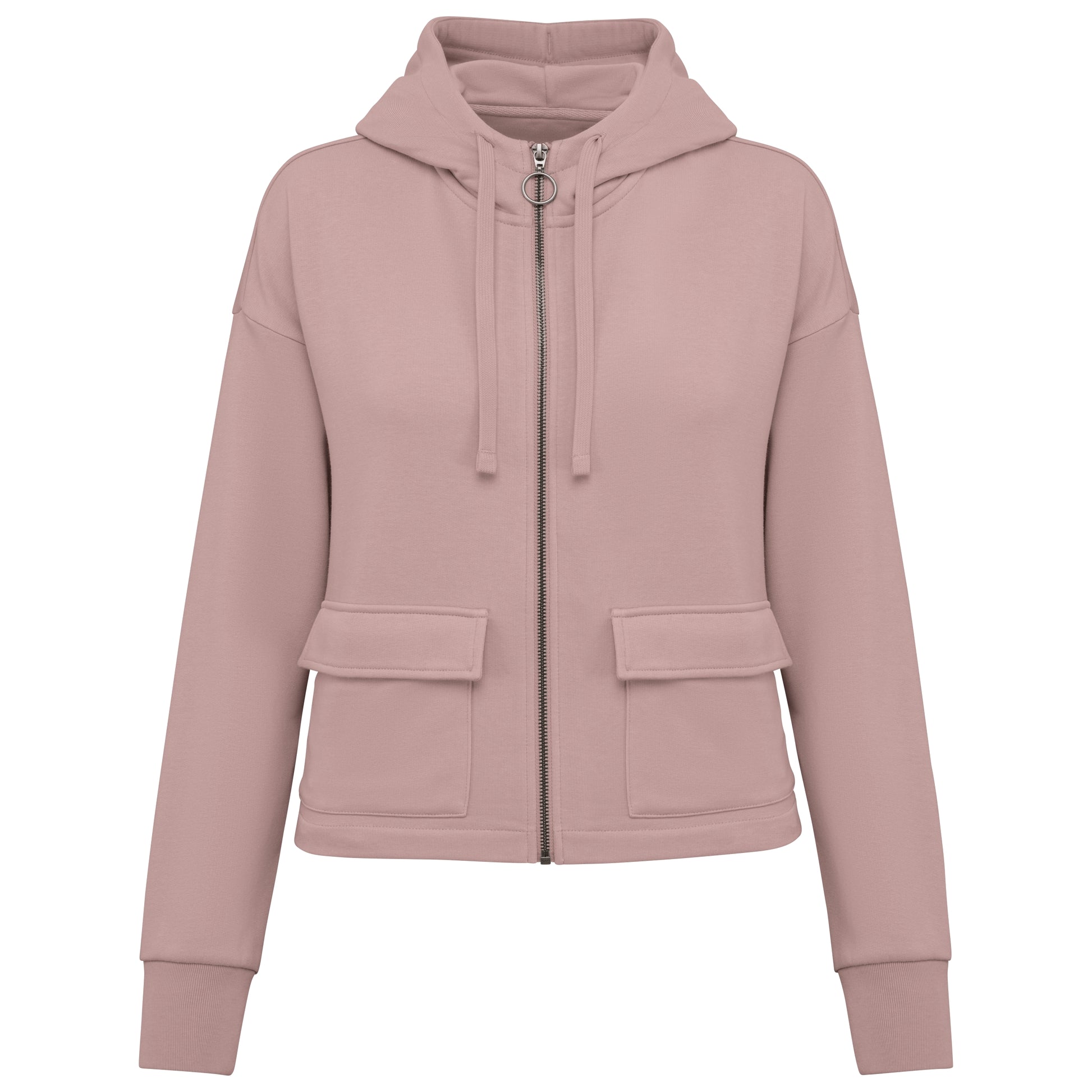Ecologische sweatvest met capuchon French Terry