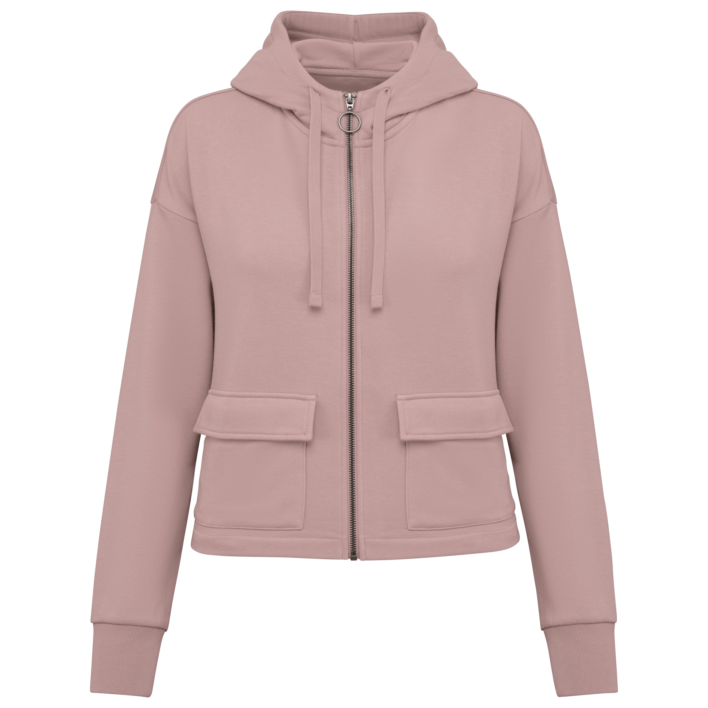 Ecologische sweatvest met capuchon French Terry
