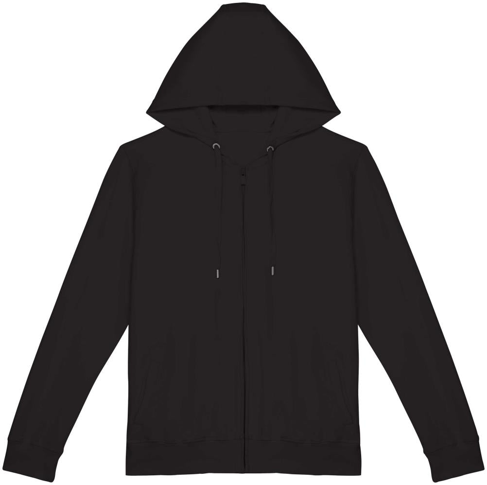 Ecologische uniseks sweater met rits en capuchon French Terry