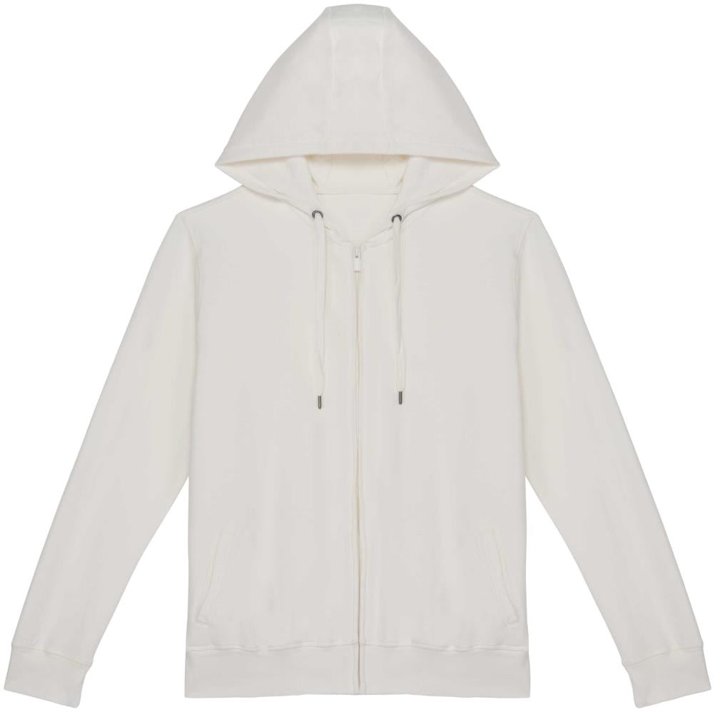 Ecologische uniseks sweater met rits en capuchon French Terry