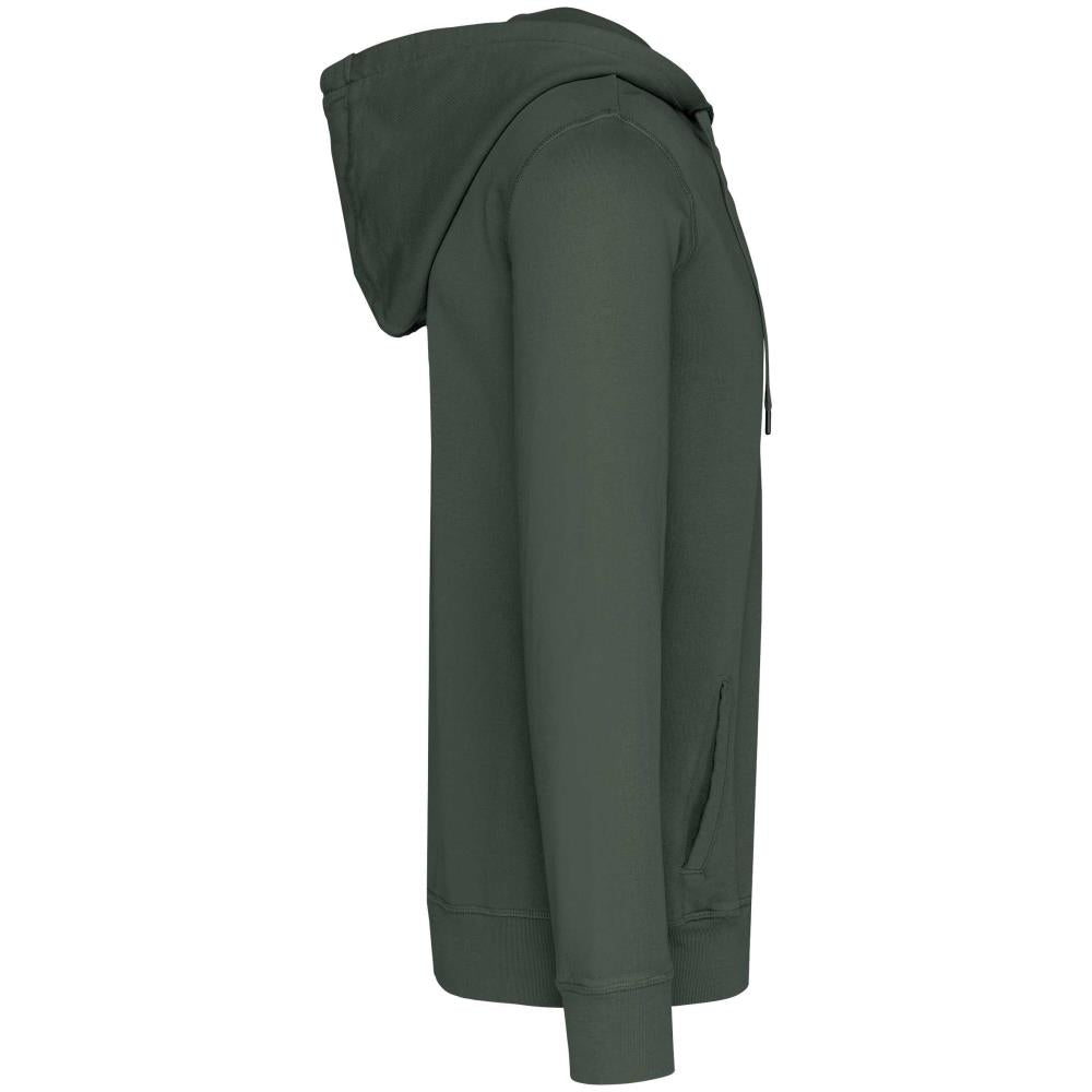 Ecologische uniseks sweater met rits en capuchon French Terry