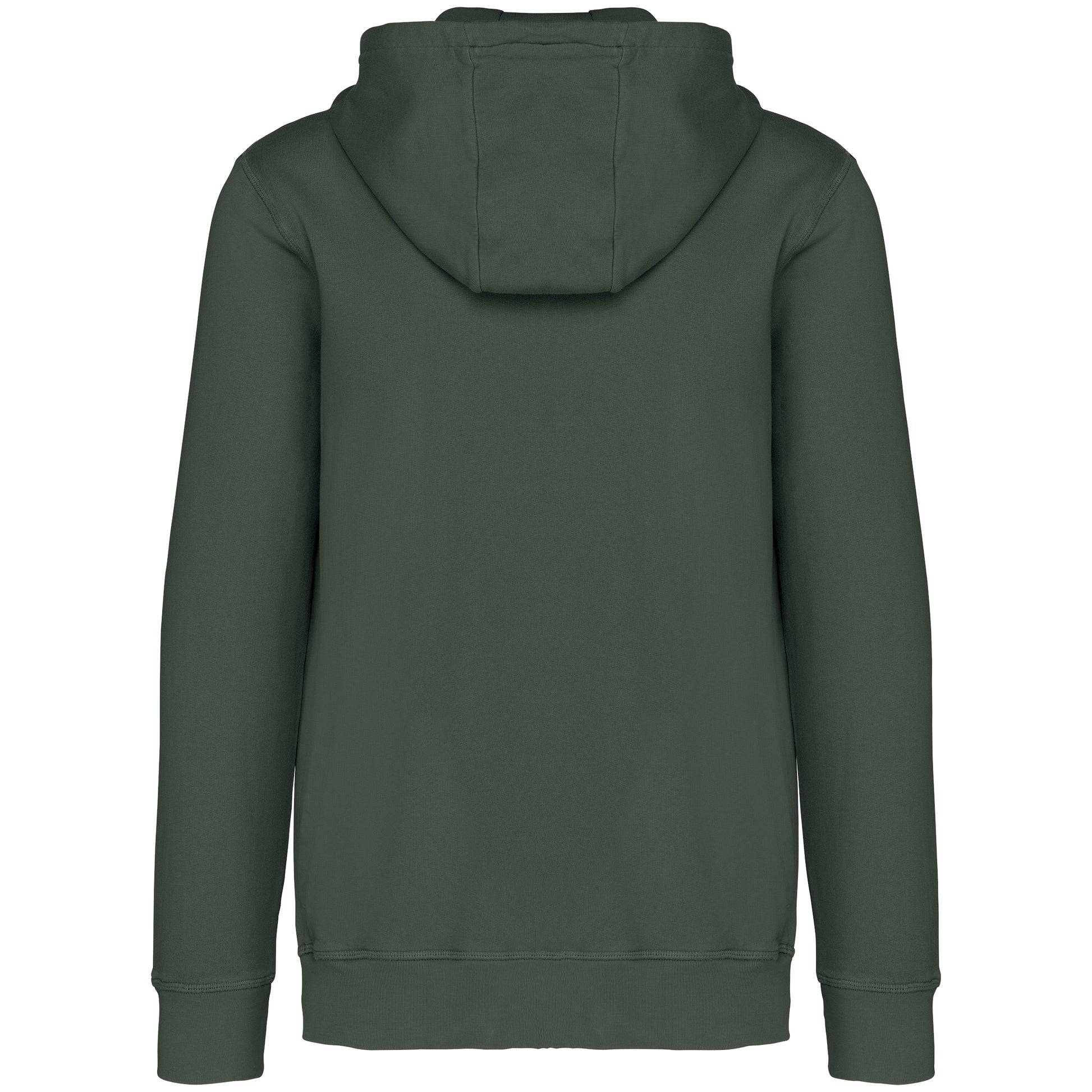 Ecologische uniseks sweater met rits en capuchon French Terry