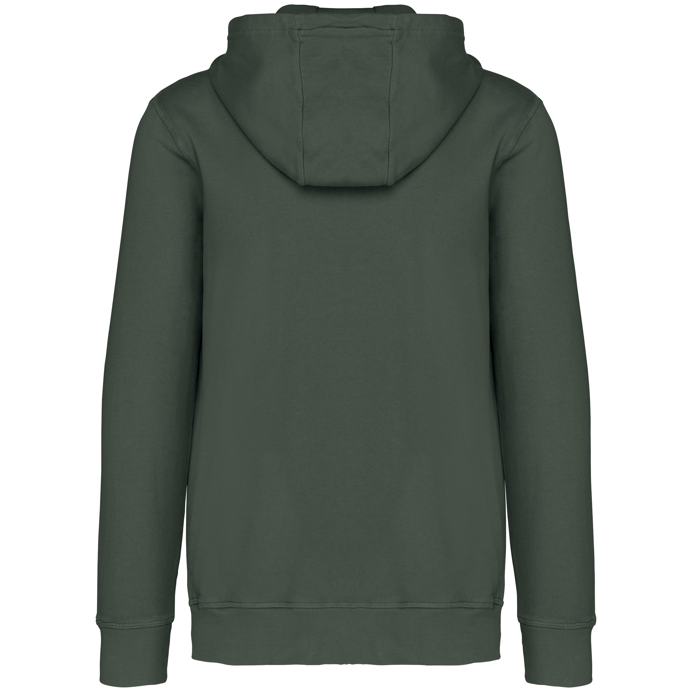Ecologische uniseks sweater met rits en capuchon French Terry
