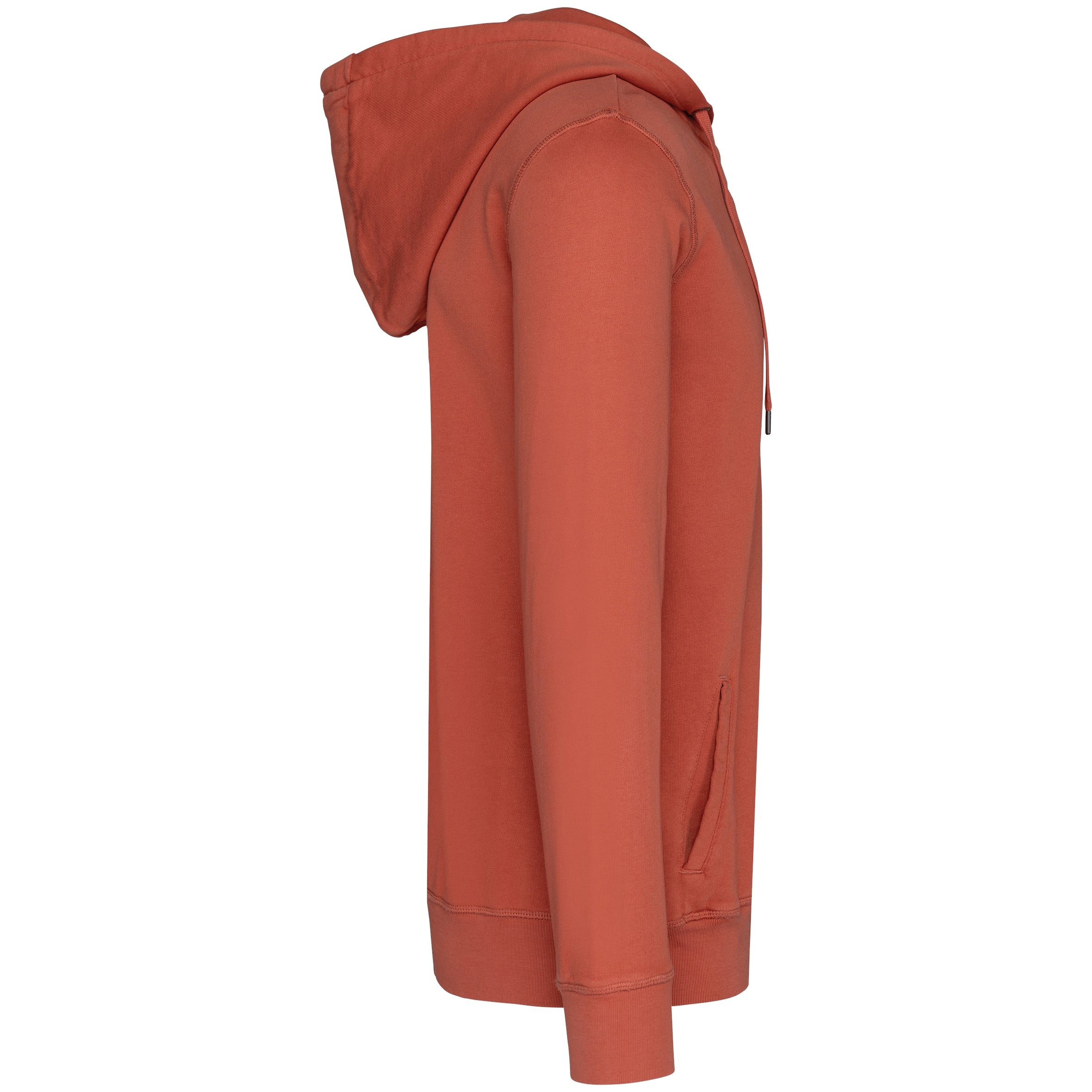Ecologische uniseks sweater met rits en capuchon French Terry