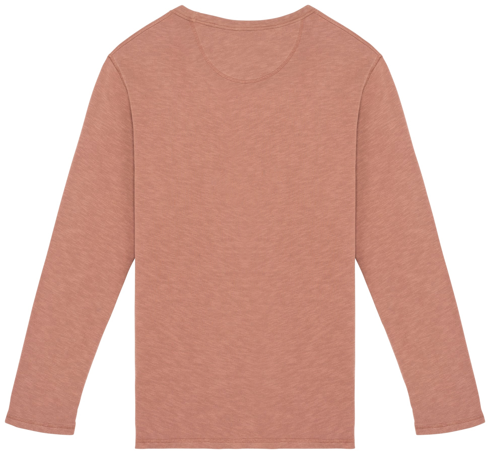 Ecologische en verwassen uniseks sweater met ronde hals French Terry