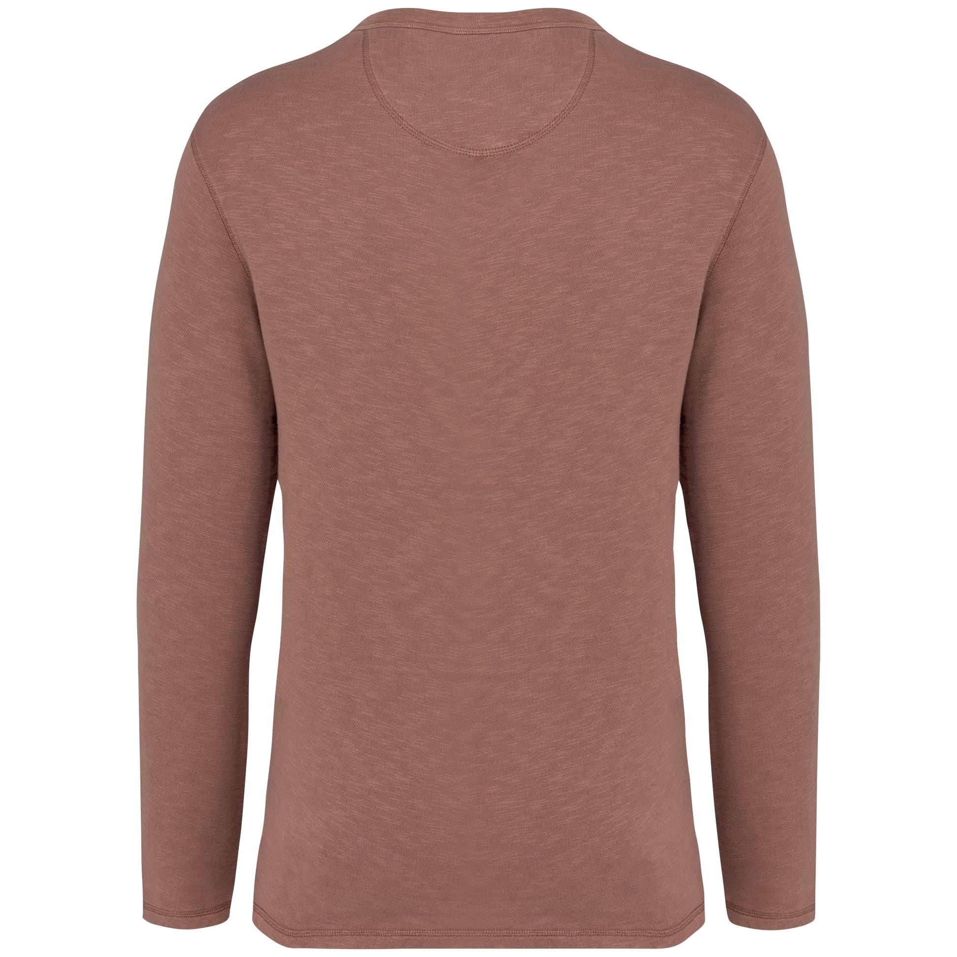 Ecologische en verwassen uniseks sweater met ronde hals French Terry