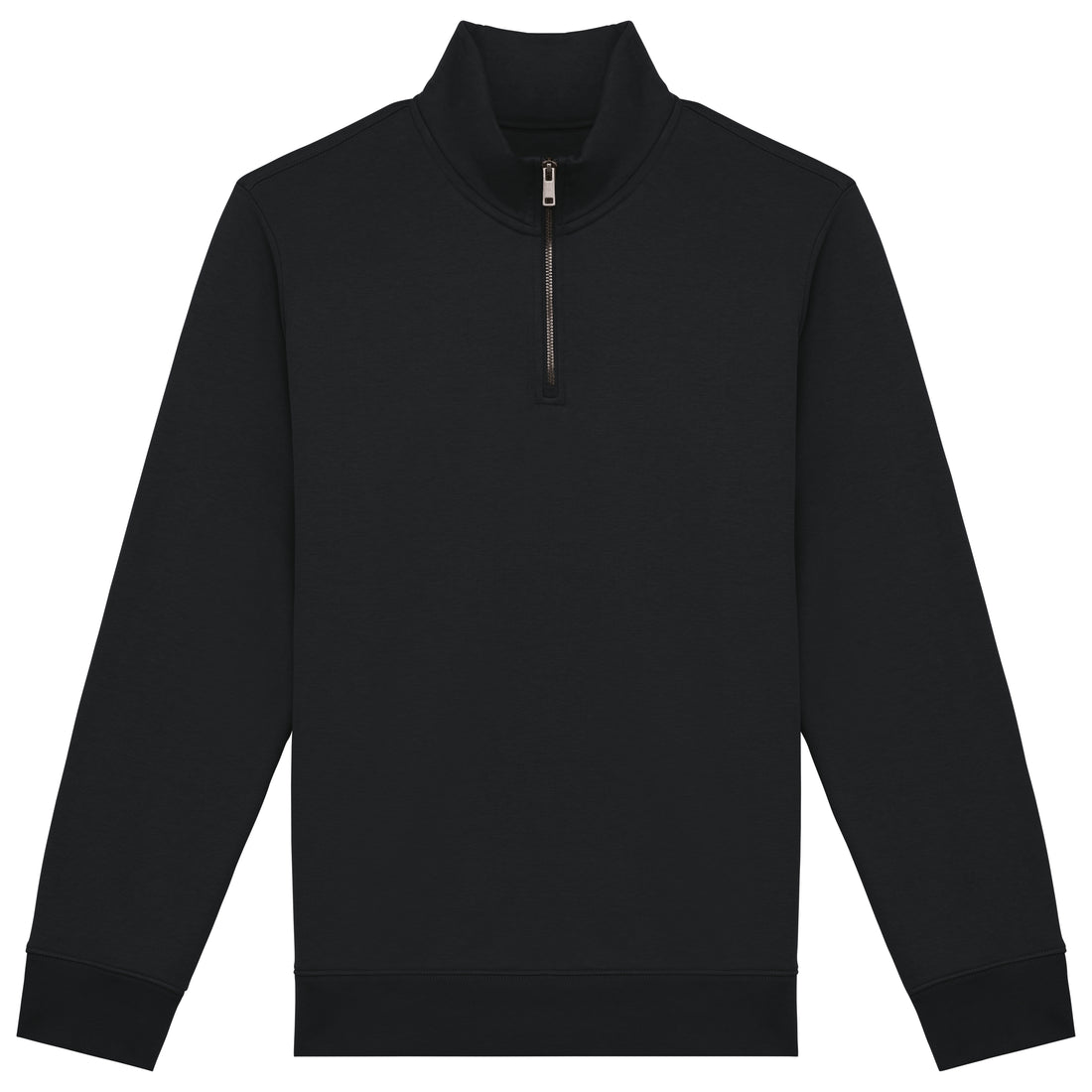 Duurzame herensweater met opstaande ritskraag