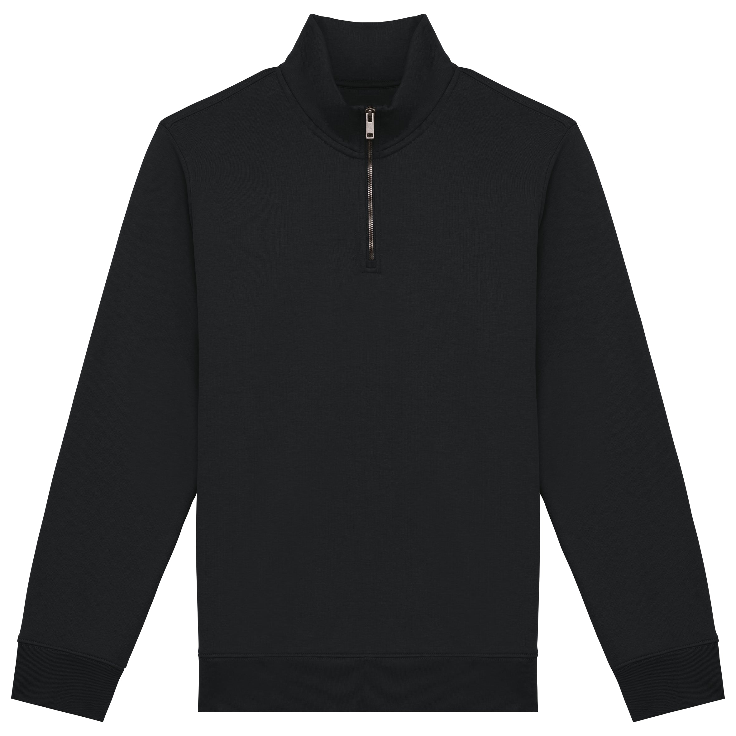 Duurzame herensweater met opstaande ritskraag
