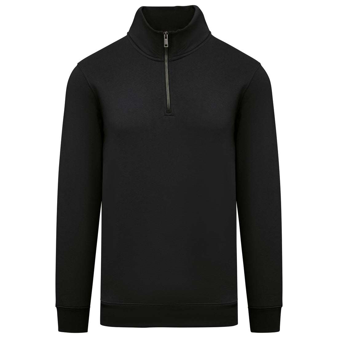 Duurzame herensweater met opstaande ritskraag