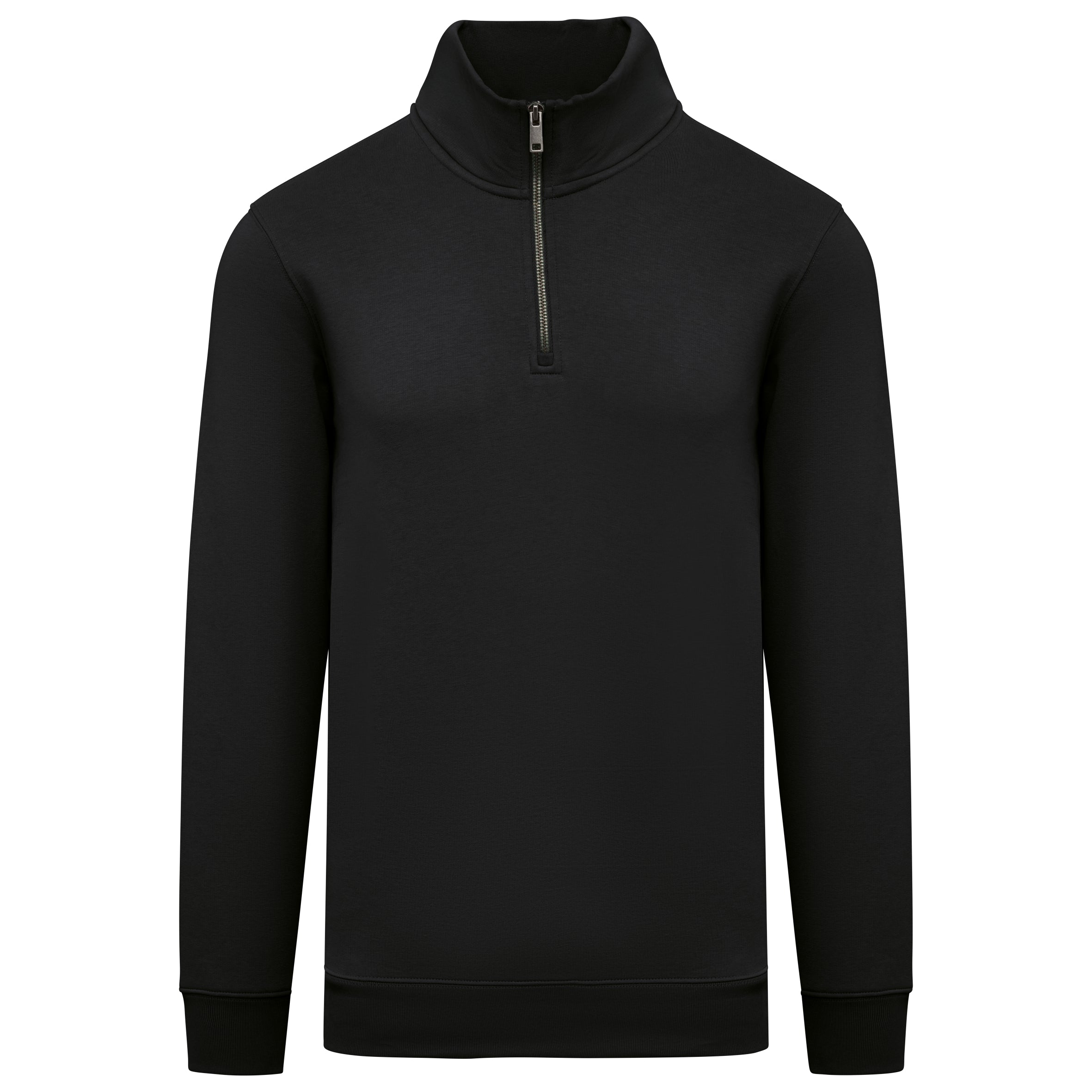 Duurzame herensweater met opstaande ritskraag