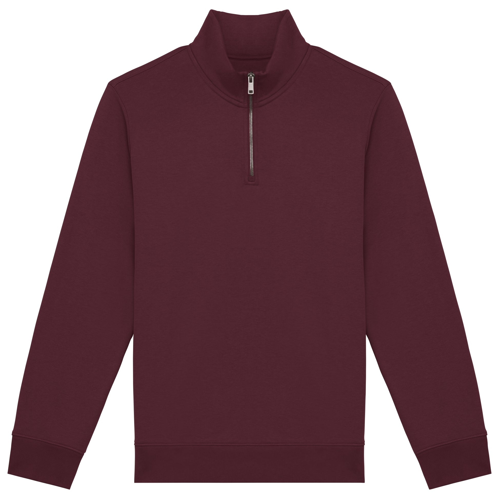 Duurzame herensweater met opstaande ritskraag