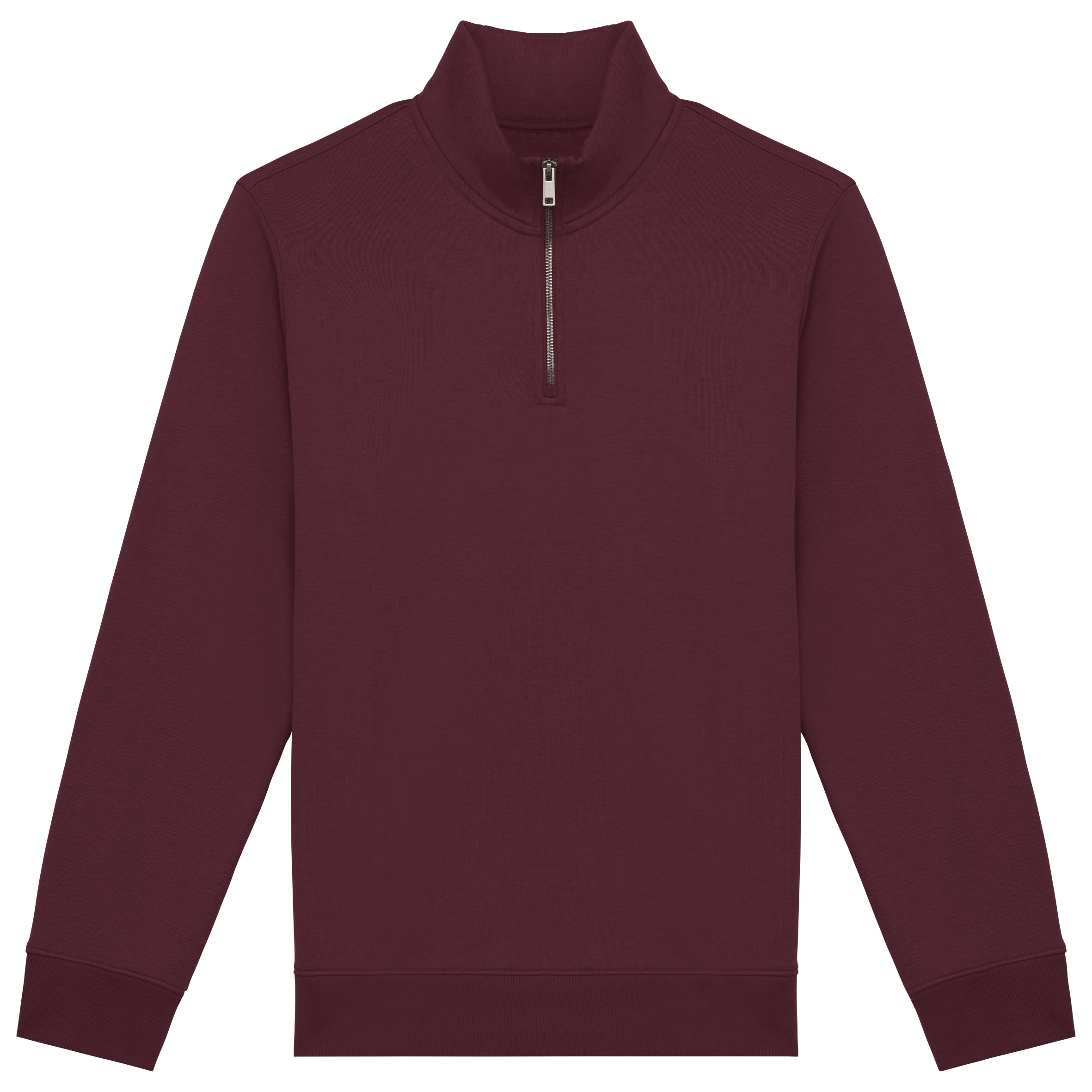 Duurzame herensweater met opstaande ritskraag