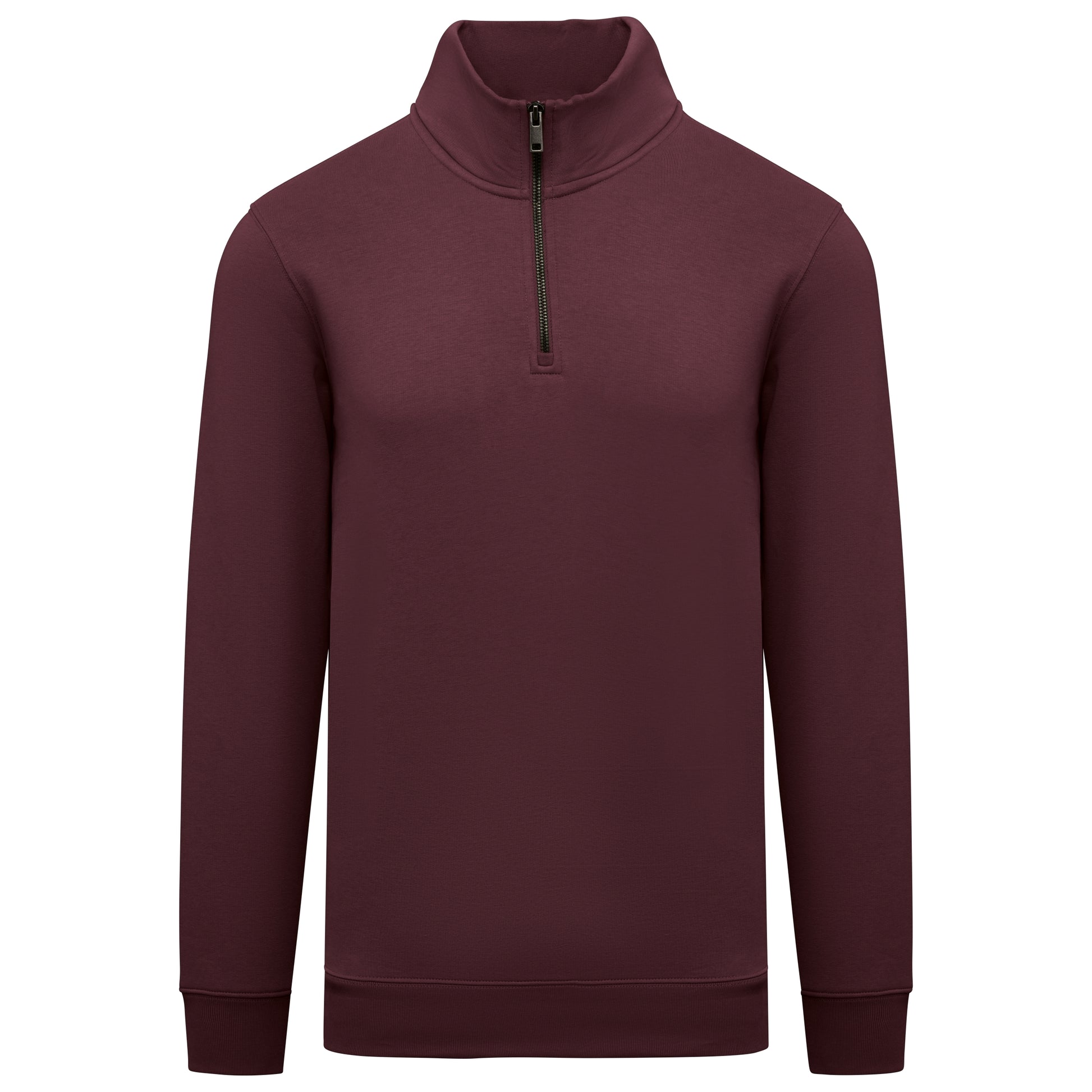 Duurzame herensweater met opstaande ritskraag