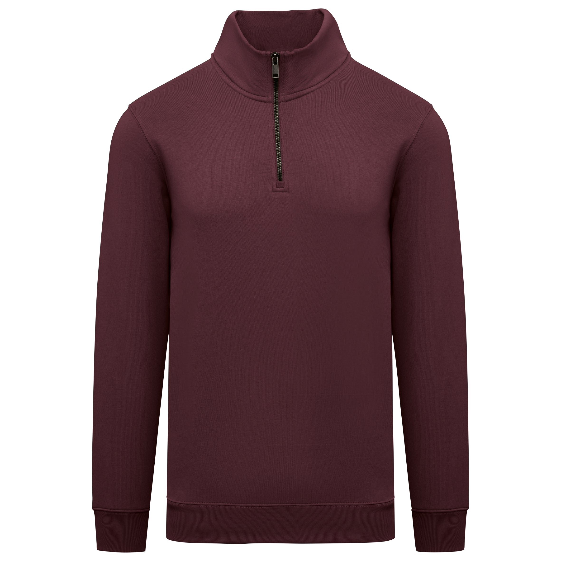 Duurzame herensweater met opstaande ritskraag